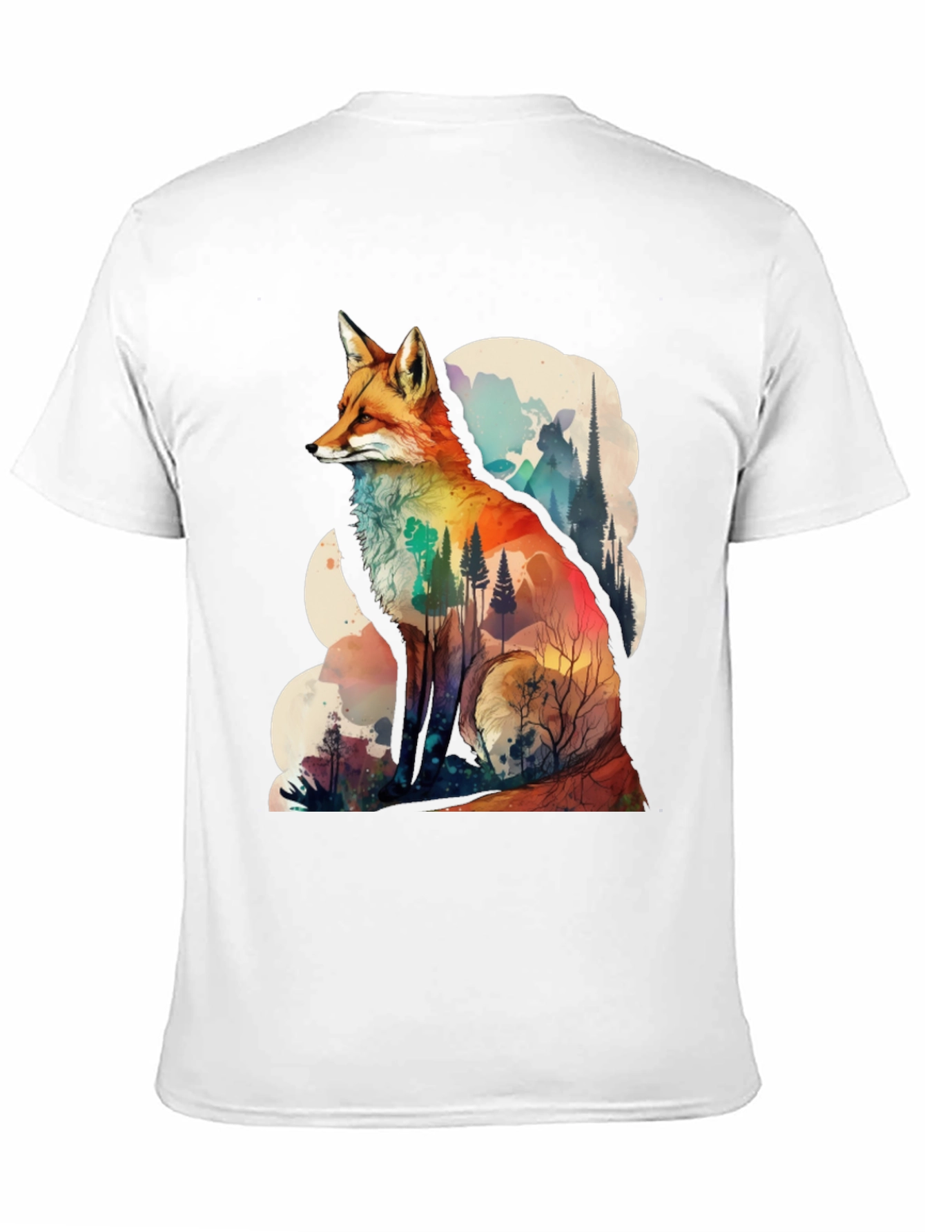 Nature Fox Graphic Tee - Artistic Animal Print