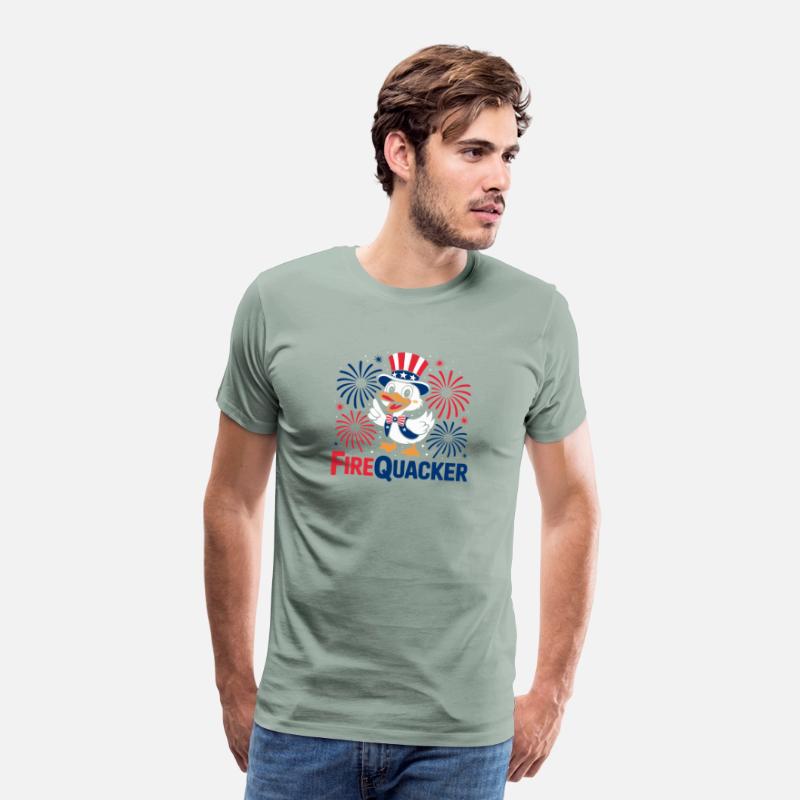 Womens Duck Firequacker Patriotic Fourth of July I