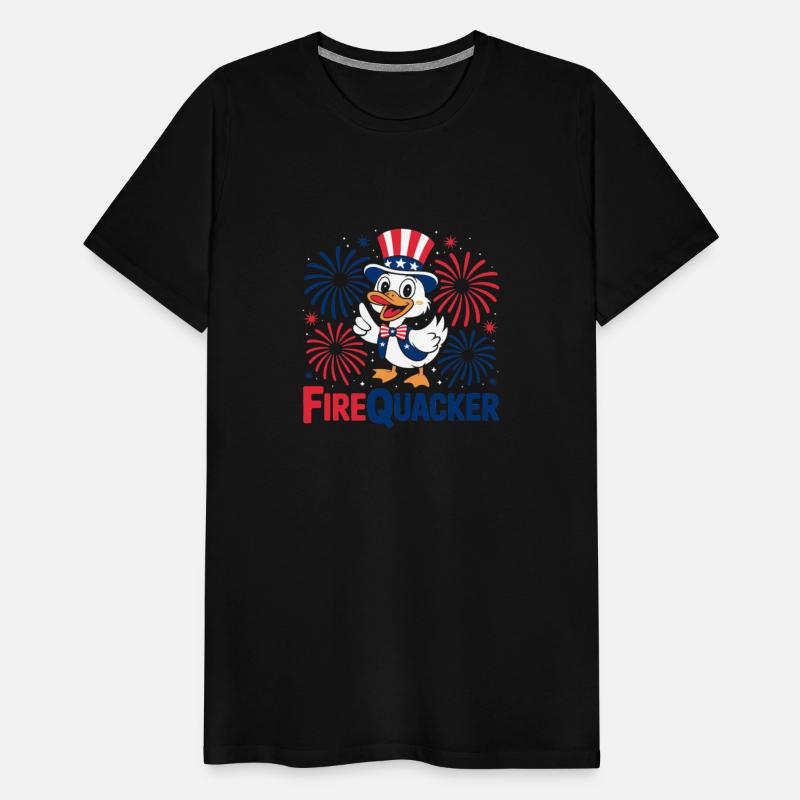 Womens Duck Firequacker Patriotic Fourth of July I