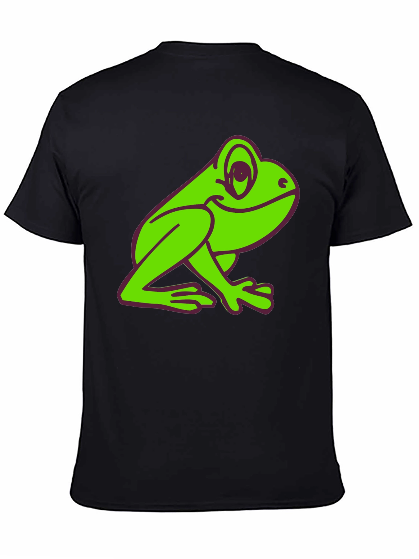 Frog Graphic Tee - Black Cotton T-Shirt