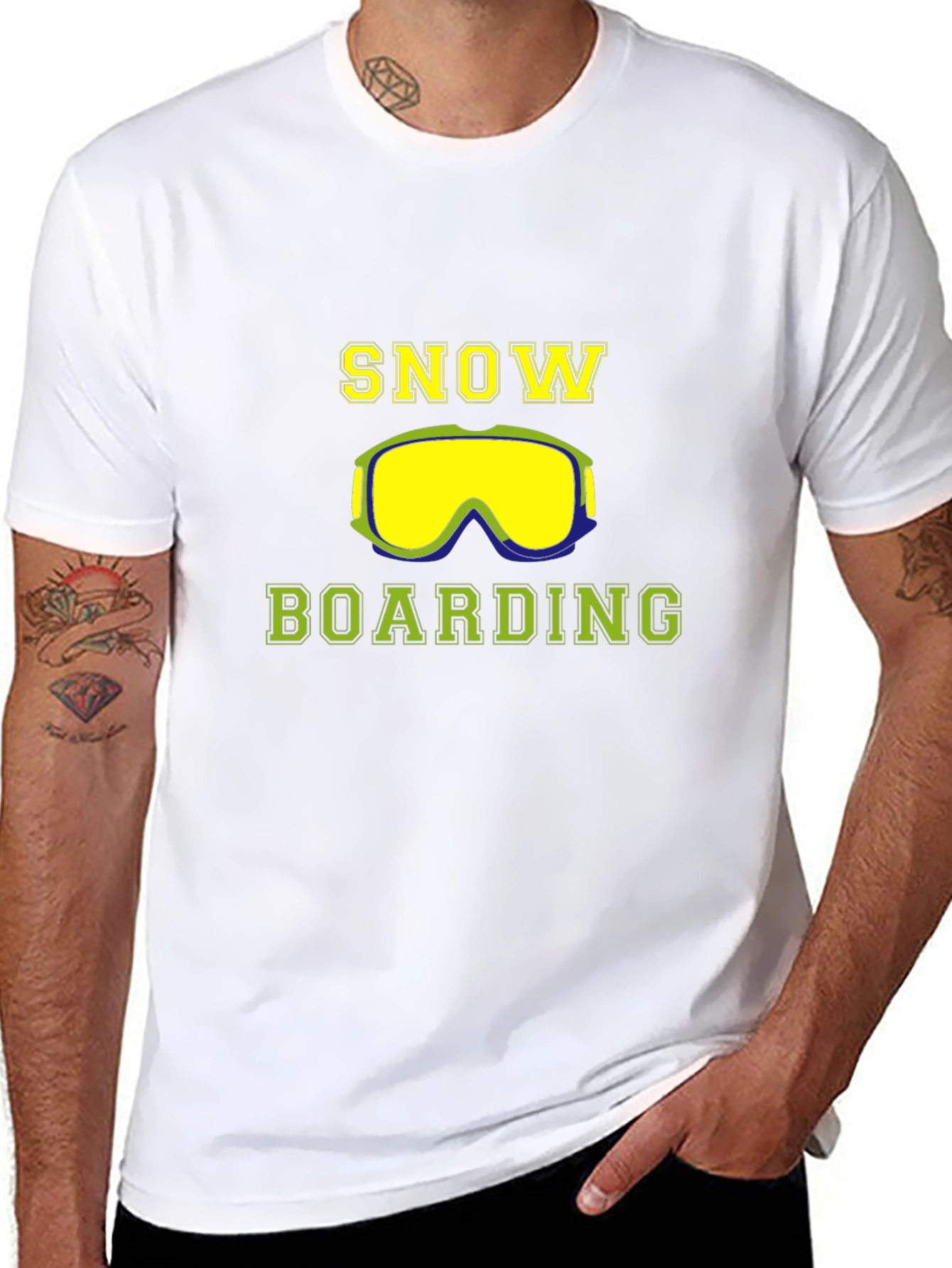 Snowboarding Graphic T-Shirt - Stylish Black Tee