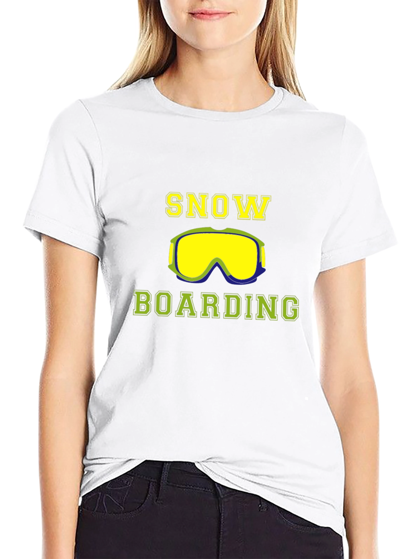 Snowboarding Graphic T-Shirt - Stylish Black Tee