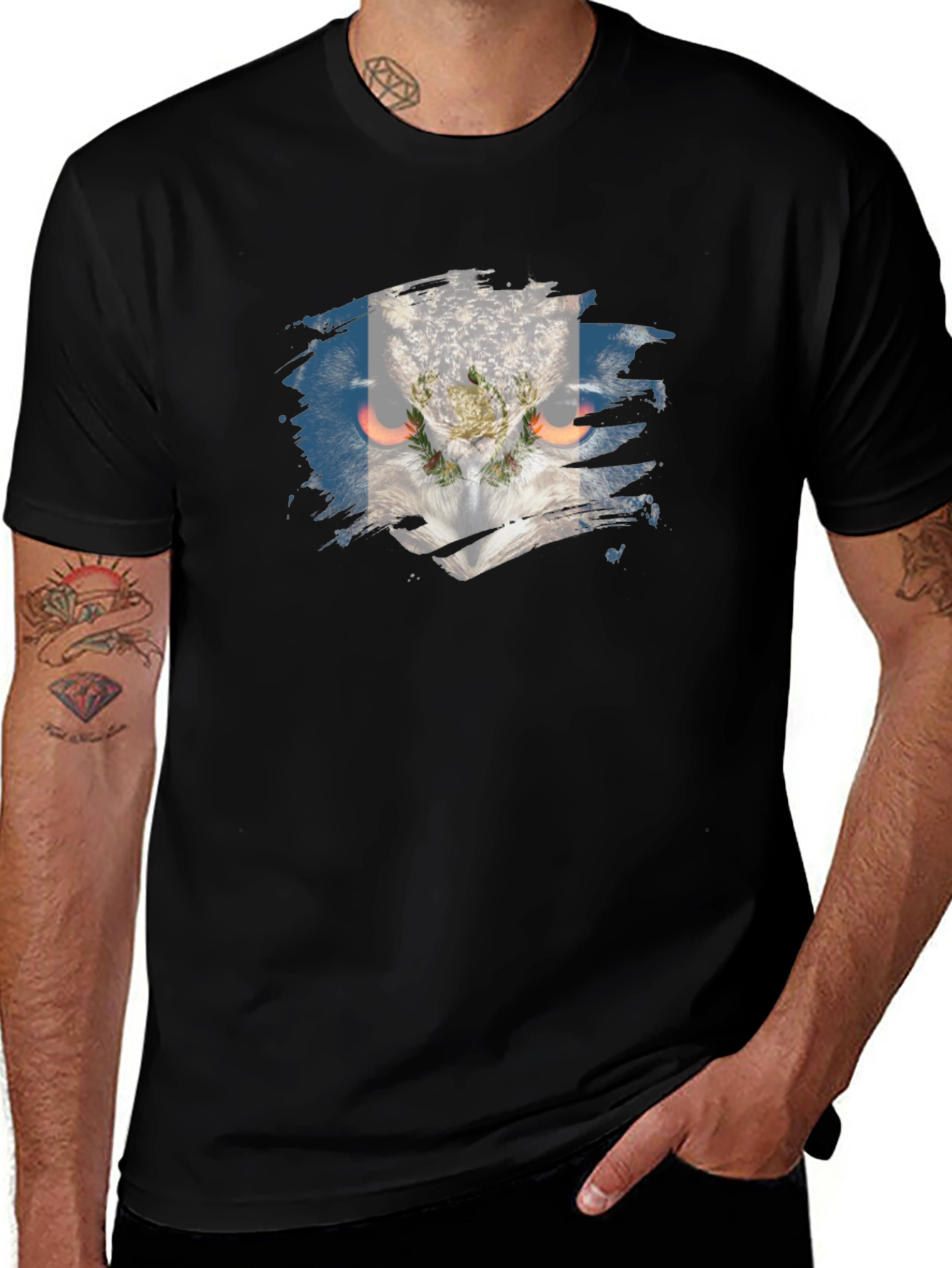 Owl Graphic Tee - Mens Black T-Shirt