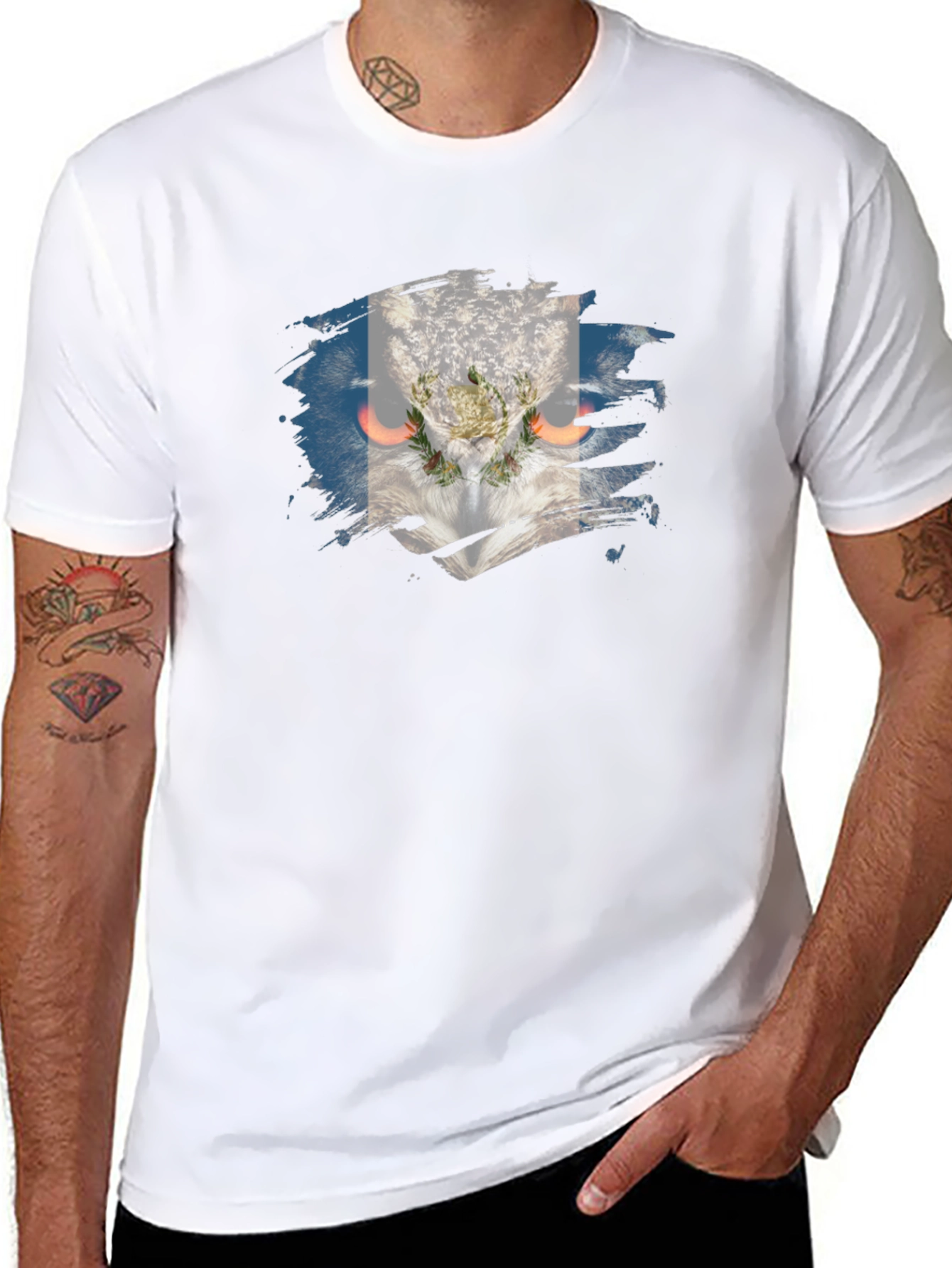 Owl Graphic Tee - Mens Black T-Shirt
