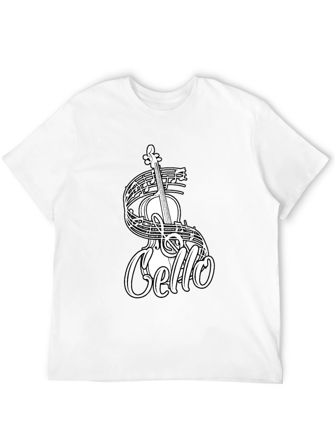 Cello Music T-Shirt - Black Graphic Tee