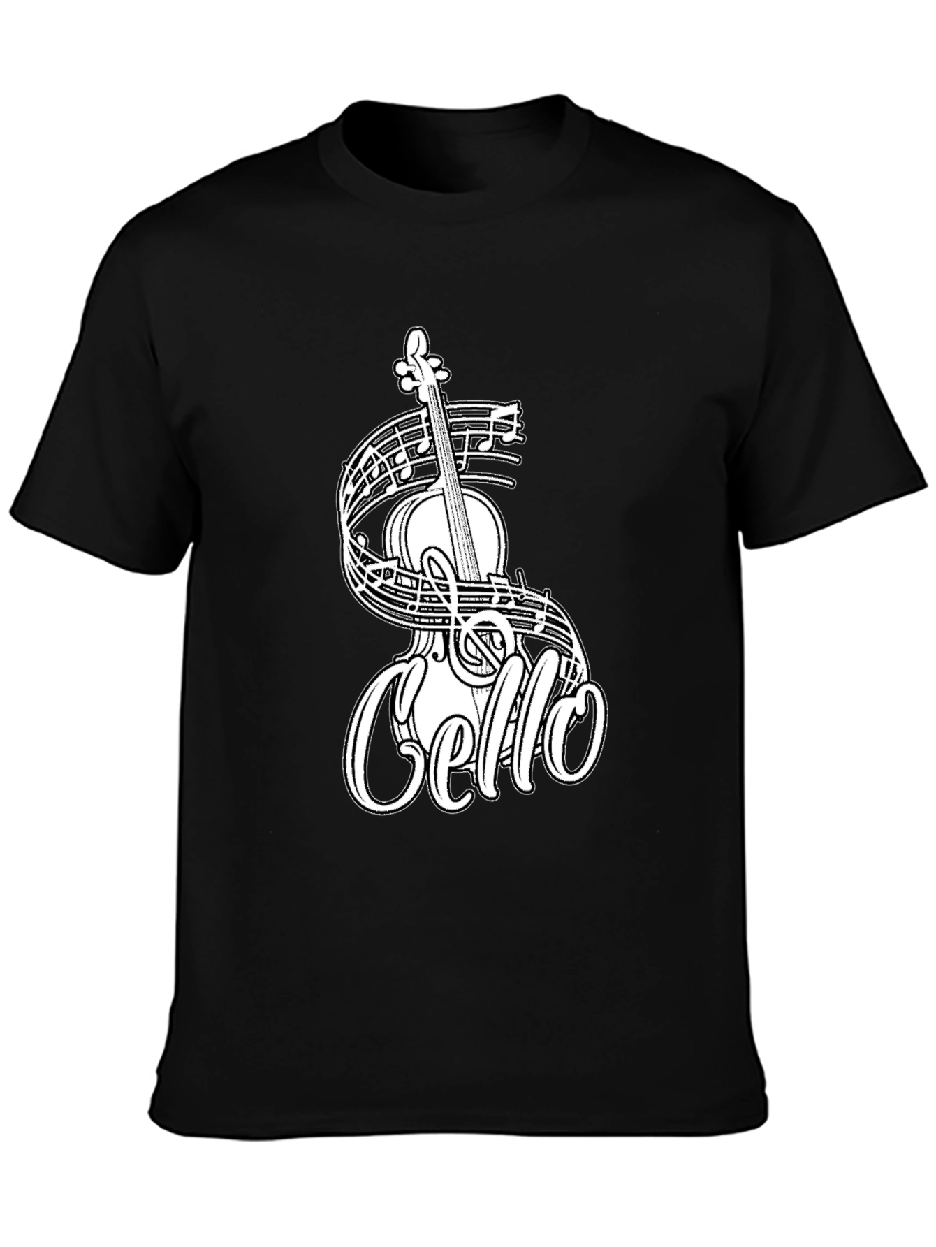 Cello Music T-Shirt - Black Graphic Tee