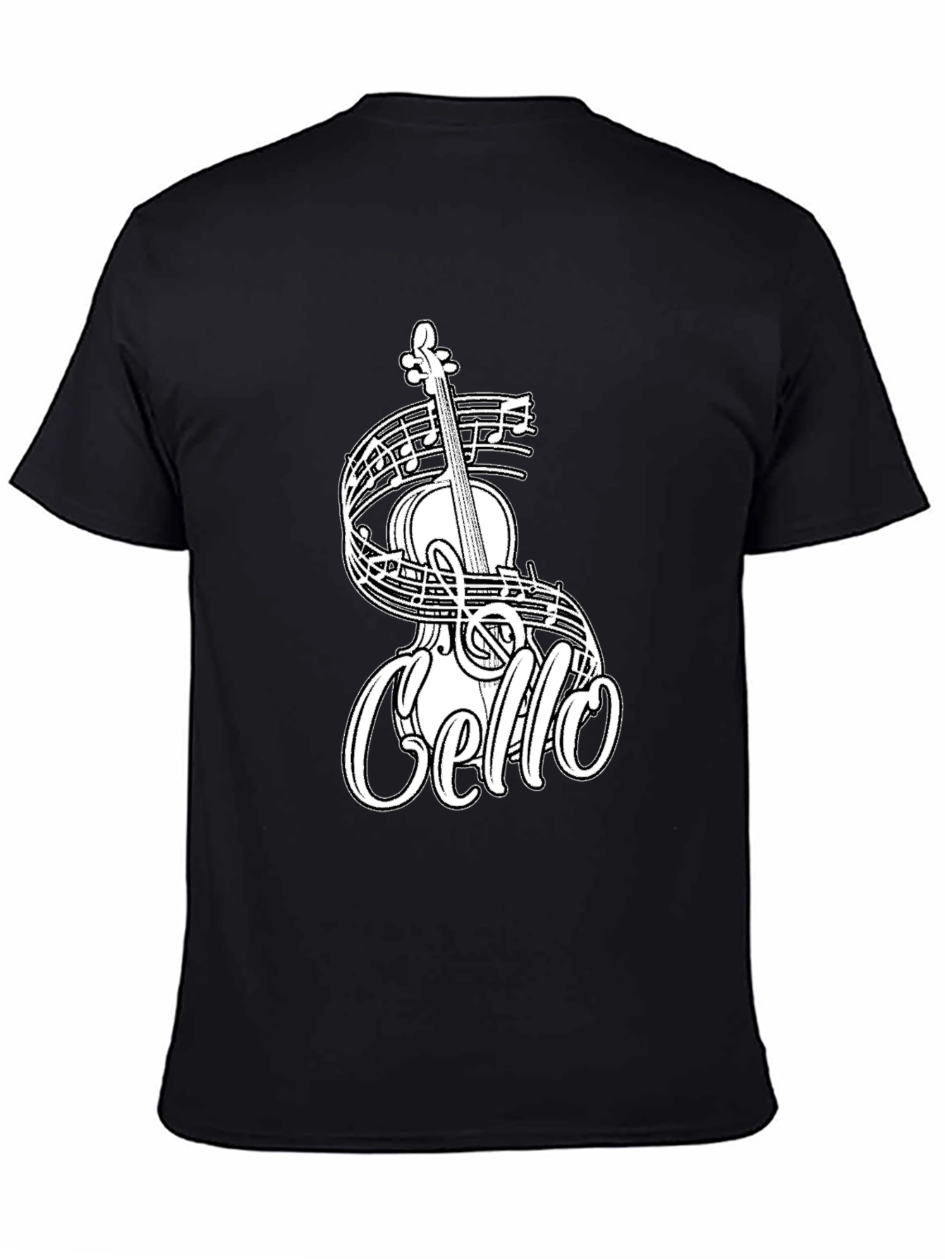 Cello Music T-Shirt - Black Graphic Tee