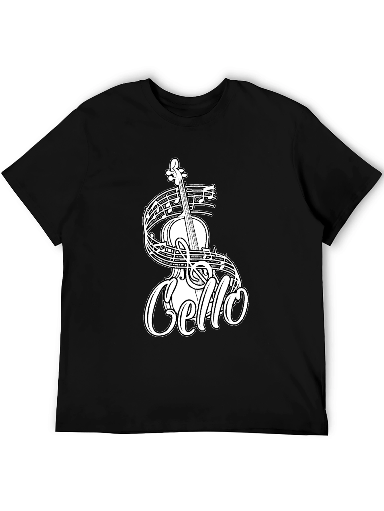 Cello Music T-Shirt - Black Graphic Tee