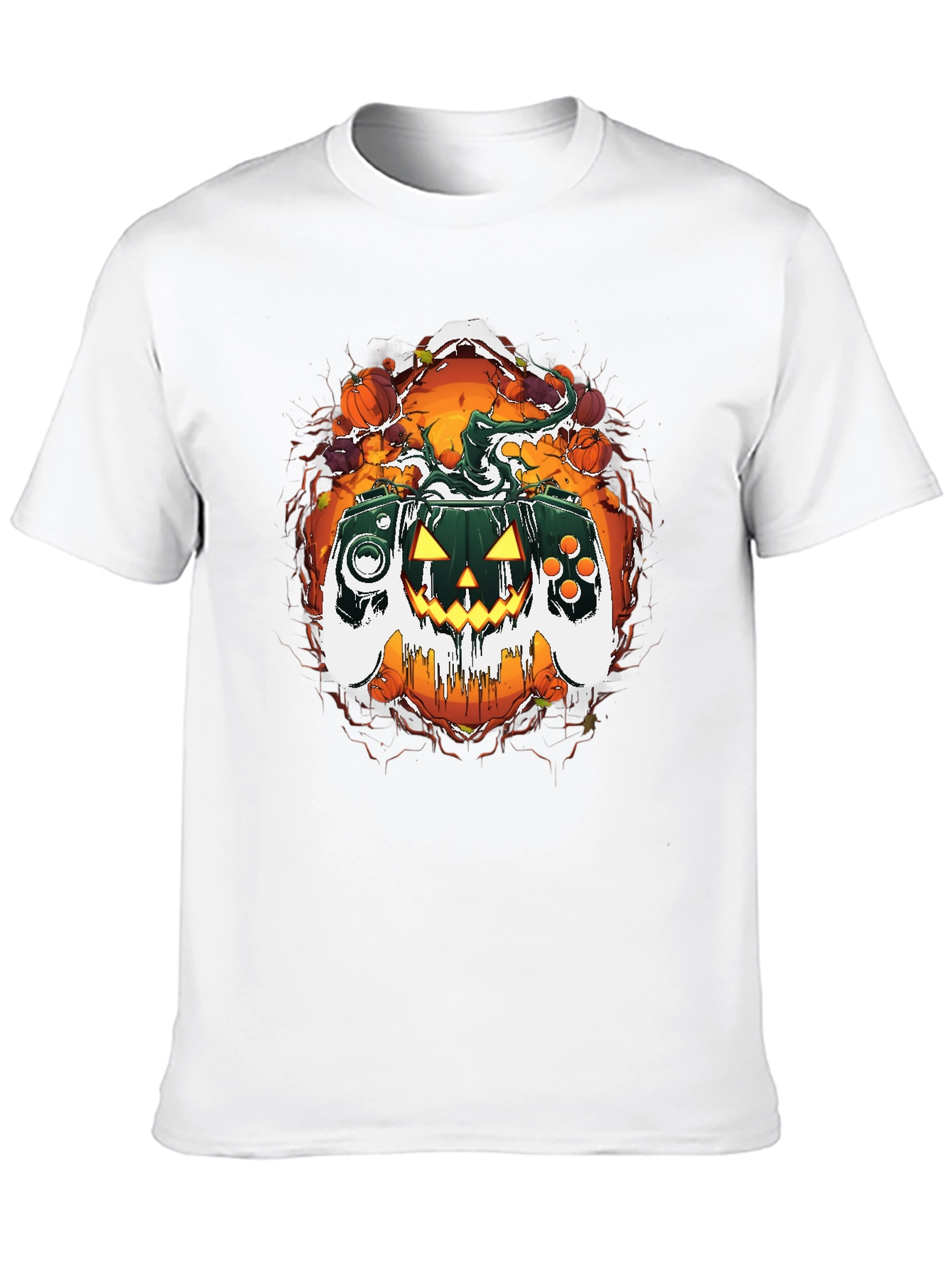 Halloween Gaming Controller Pumpkin T-Shirt