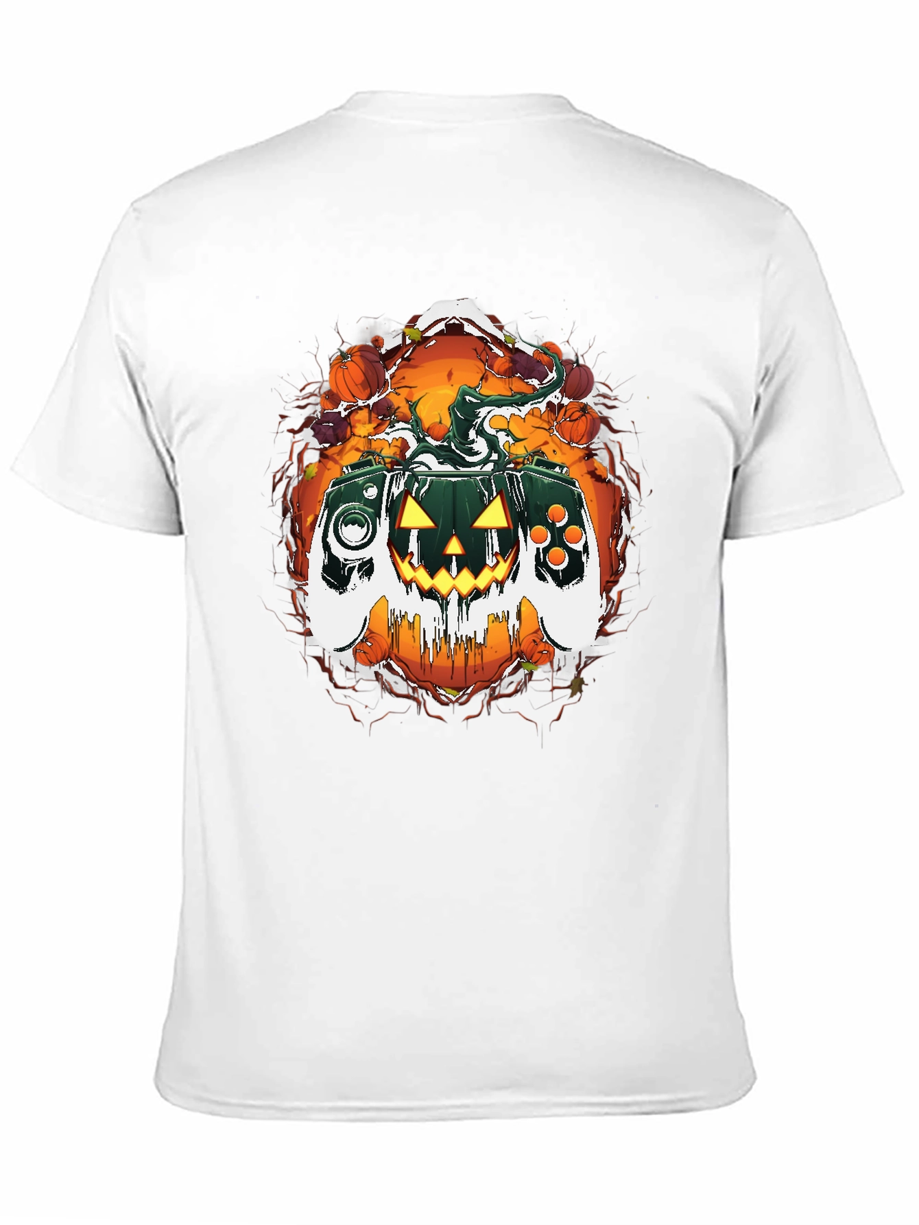 Halloween Gaming Controller Pumpkin T-Shirt