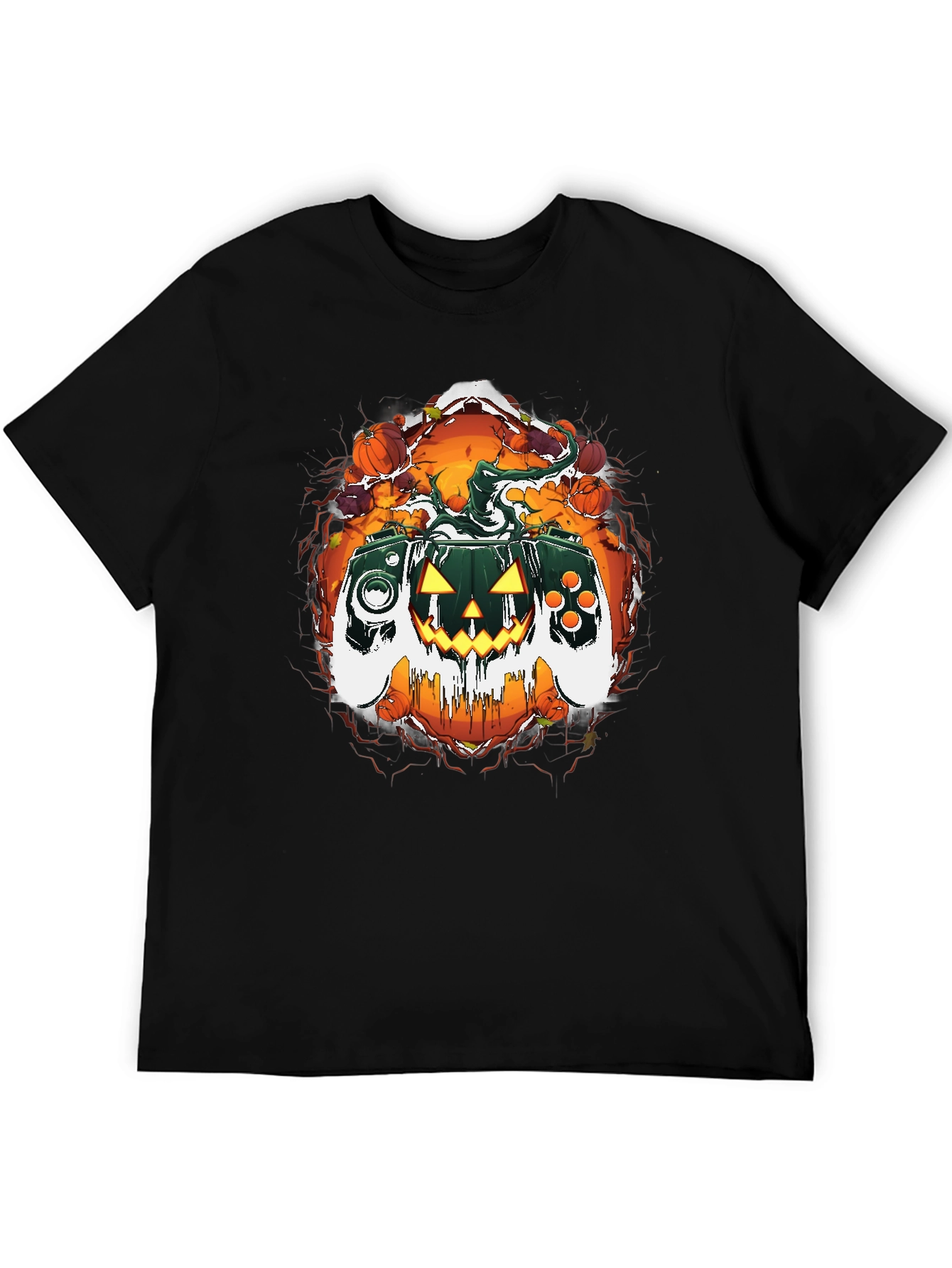 Halloween Gaming Controller Pumpkin T-Shirt
