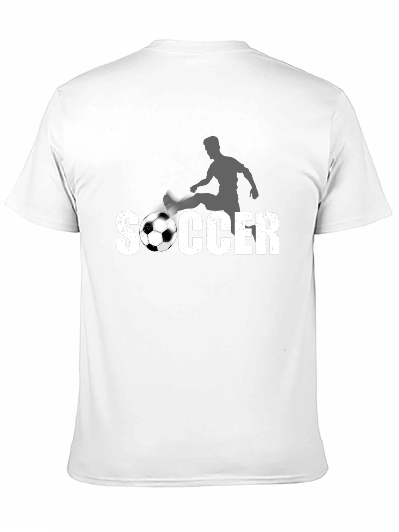 Soccer Graphic Print Black T-Shirt