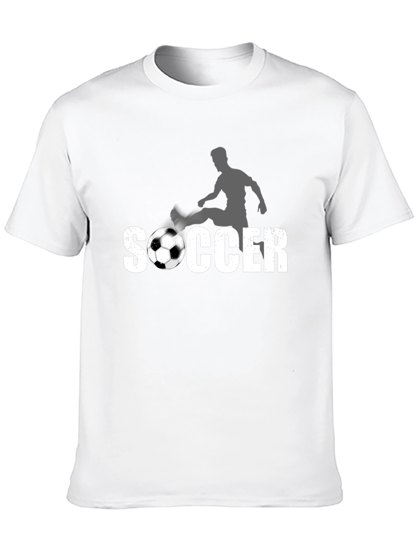Soccer Graphic Print Black T-Shirt