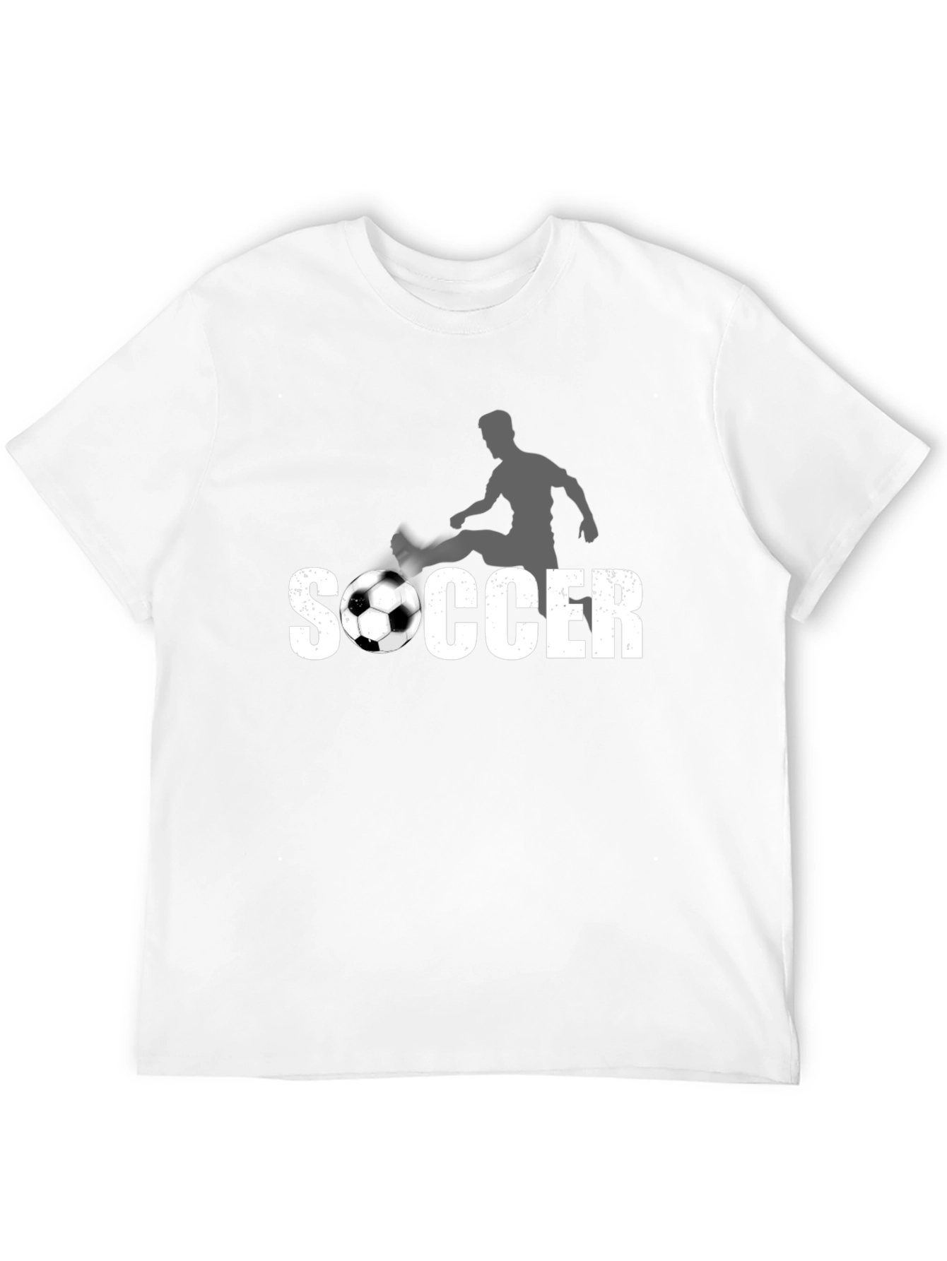 Soccer Graphic Print Black T-Shirt