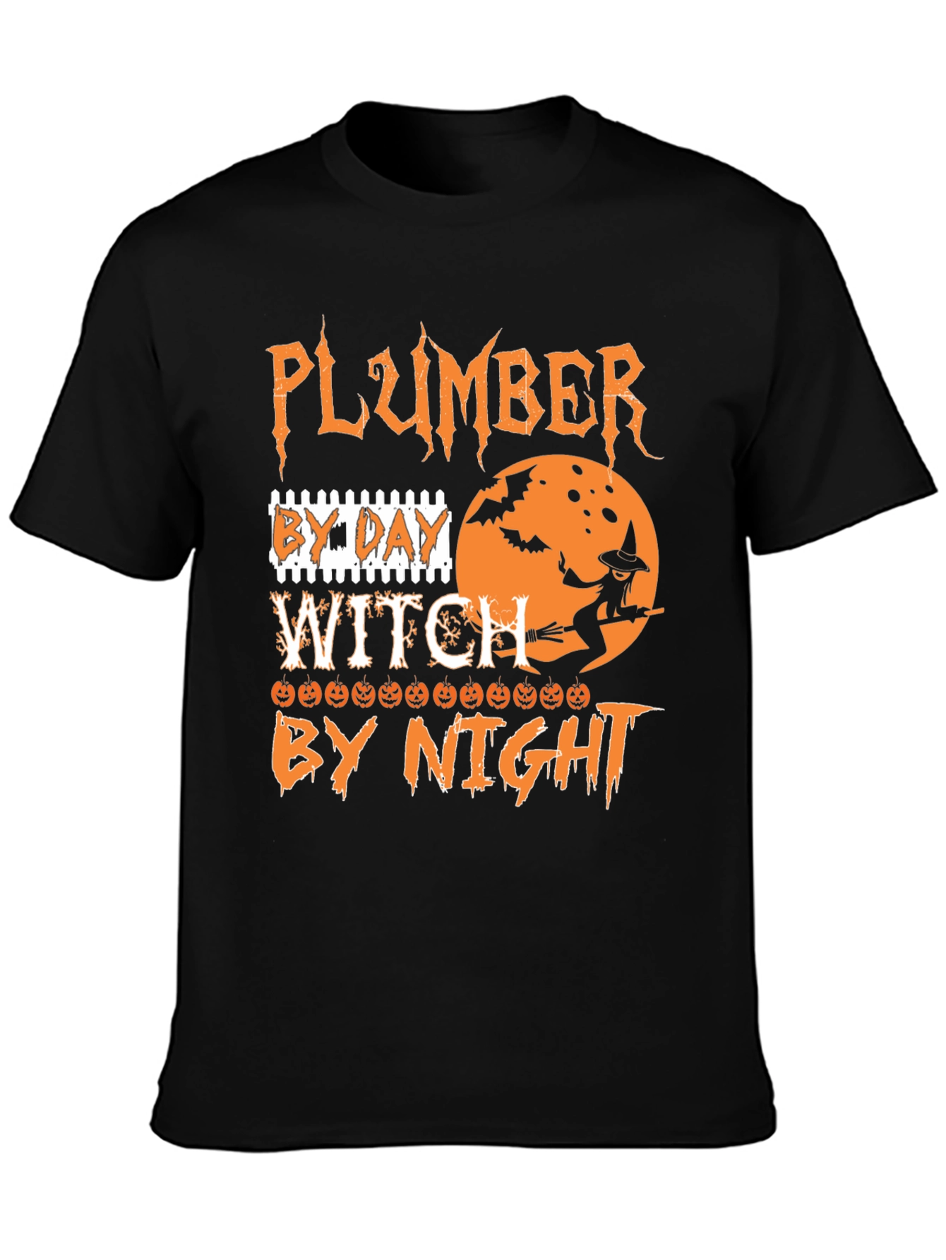 Plumber by Day Witch by Night Halloween T-Shirt