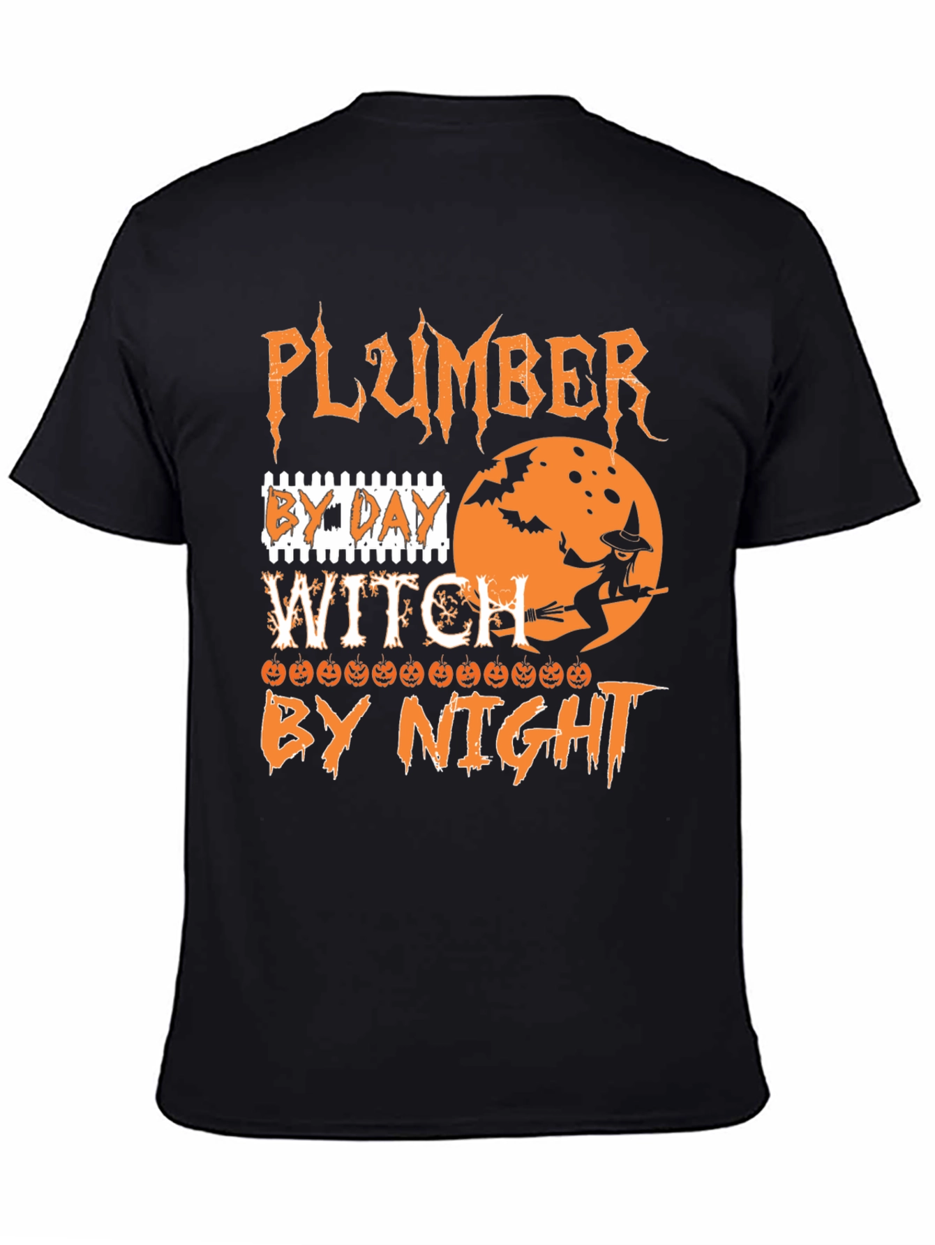 Plumber by Day Witch by Night Halloween T-Shirt