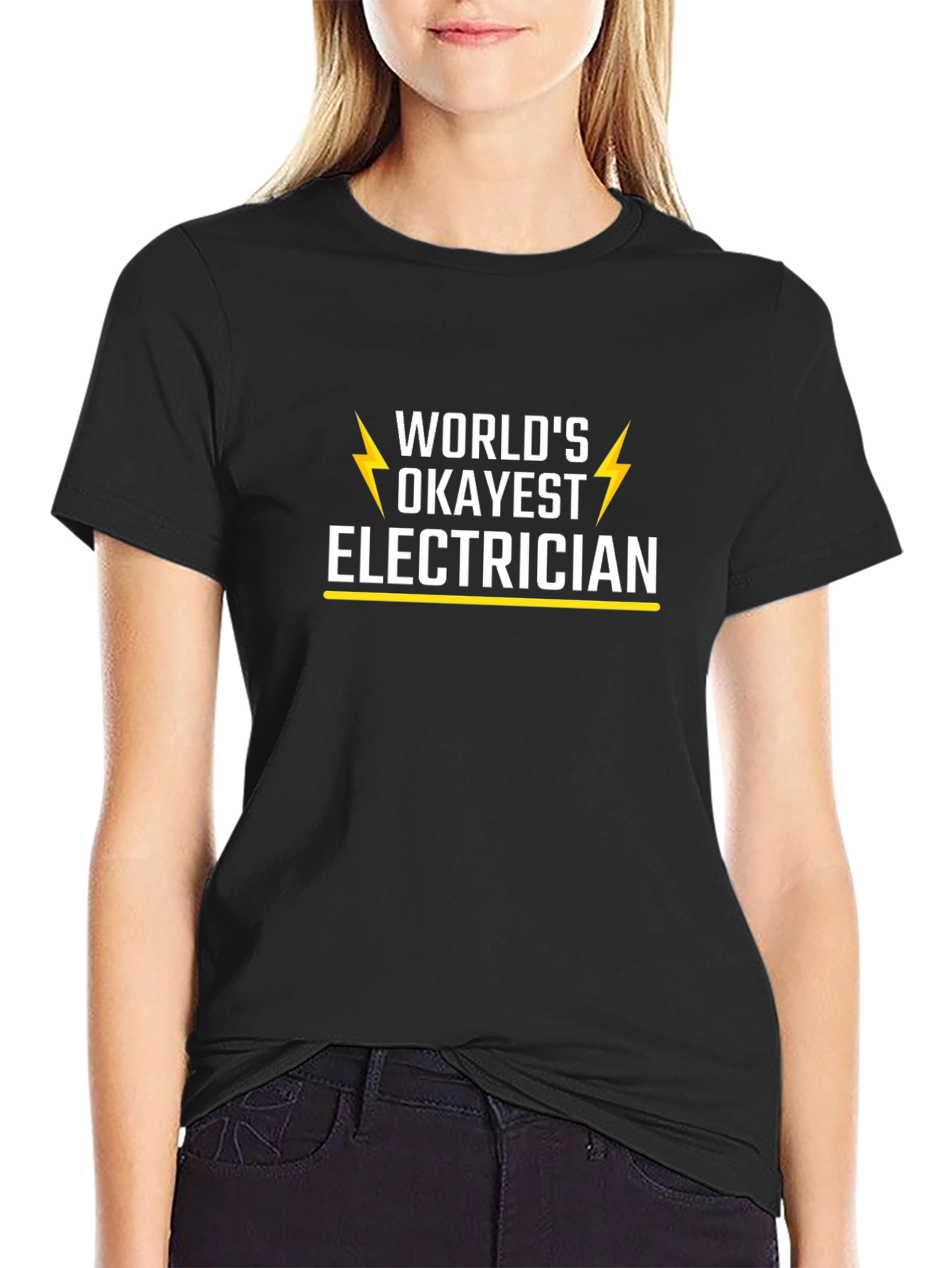 Worlds Okayest Electrician Graphic T-Shirt