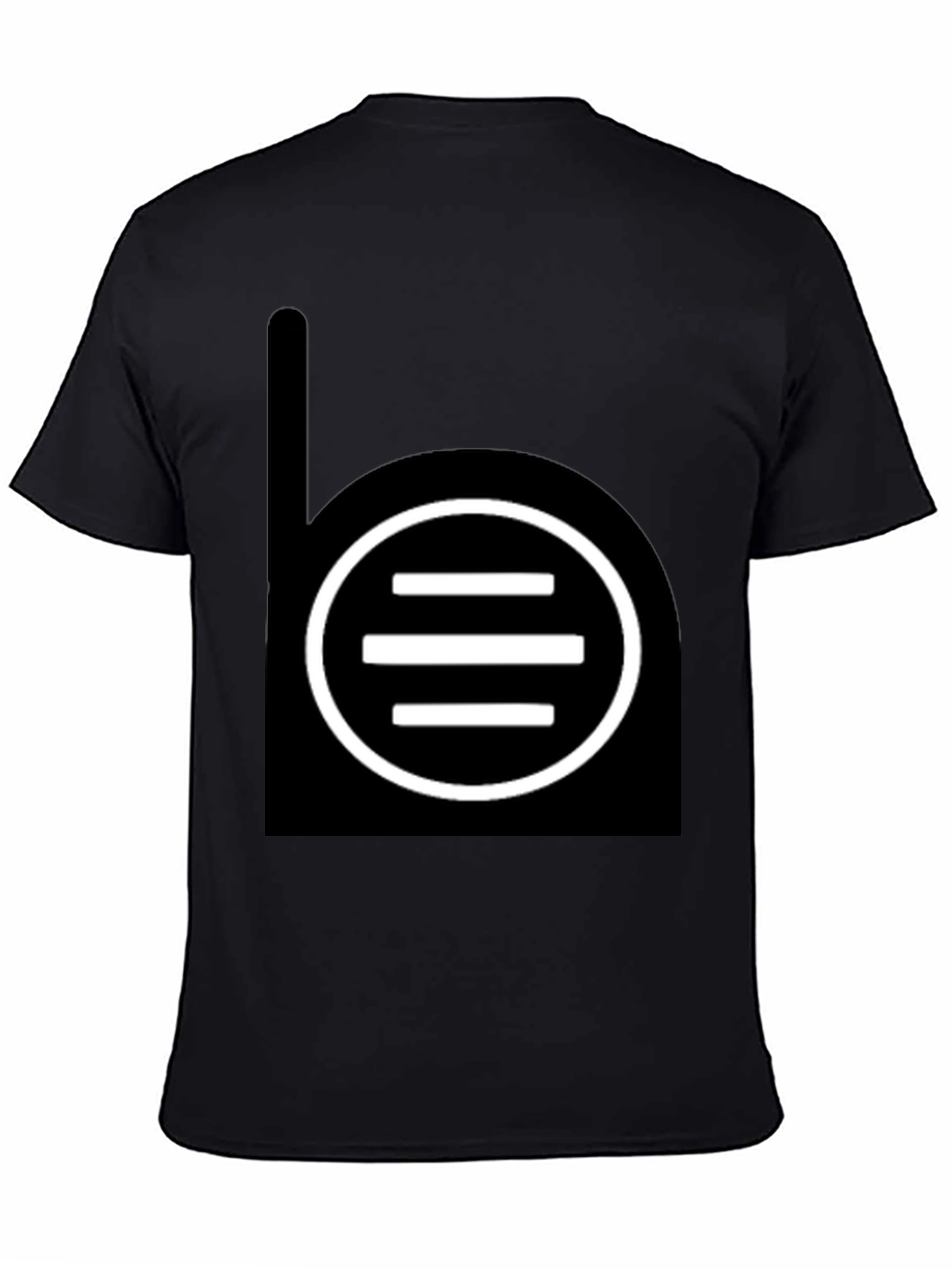 Black T-Shirt with Abstract Graphic