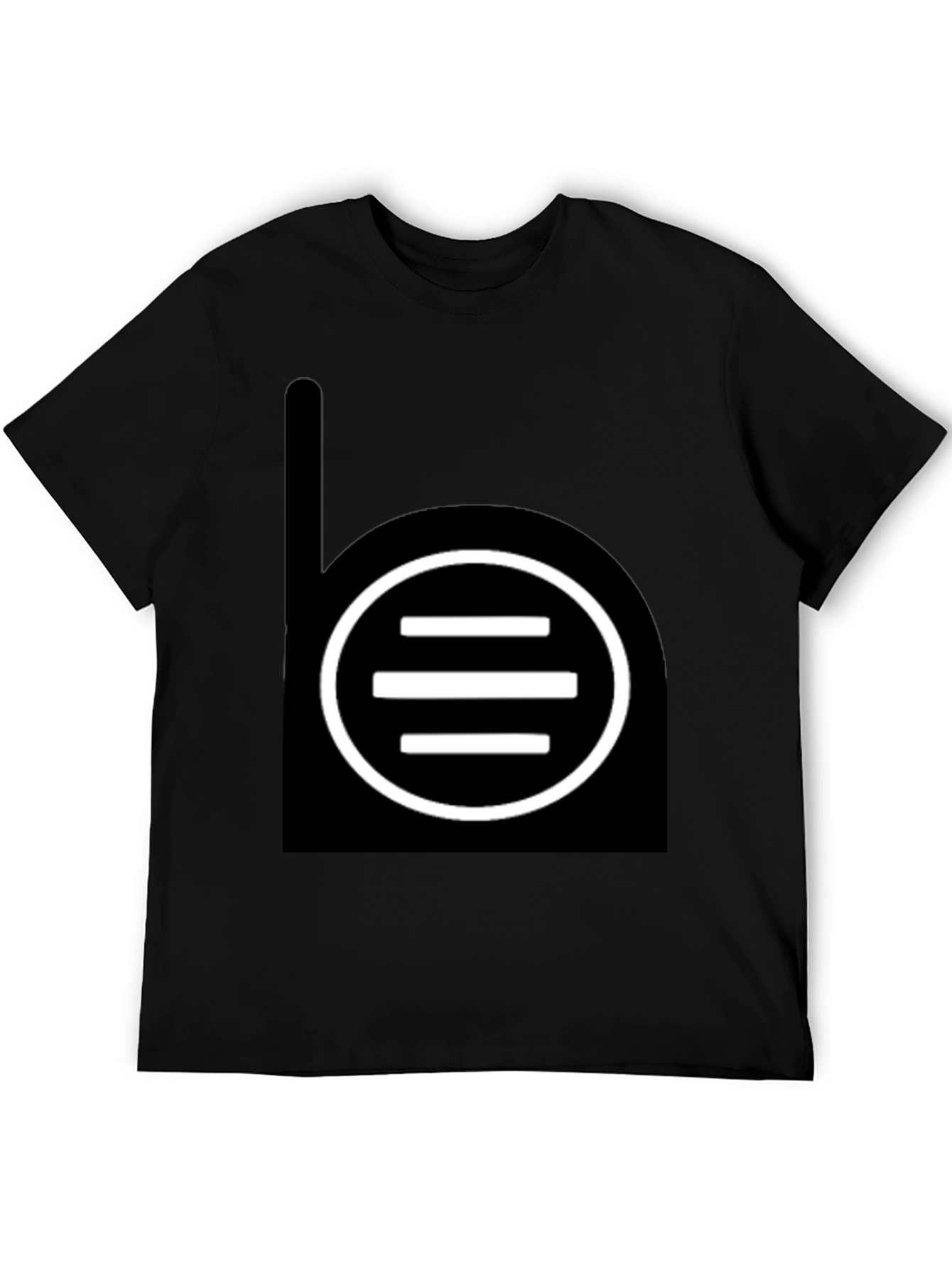 Black T-Shirt with Abstract Graphic