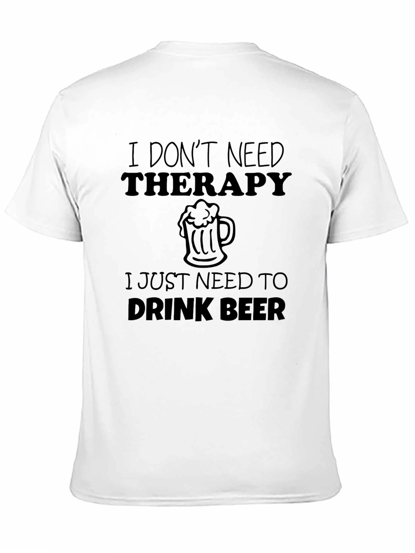 Funny Beer Therapy T-Shirt - Drink Beer Graphic Tee
