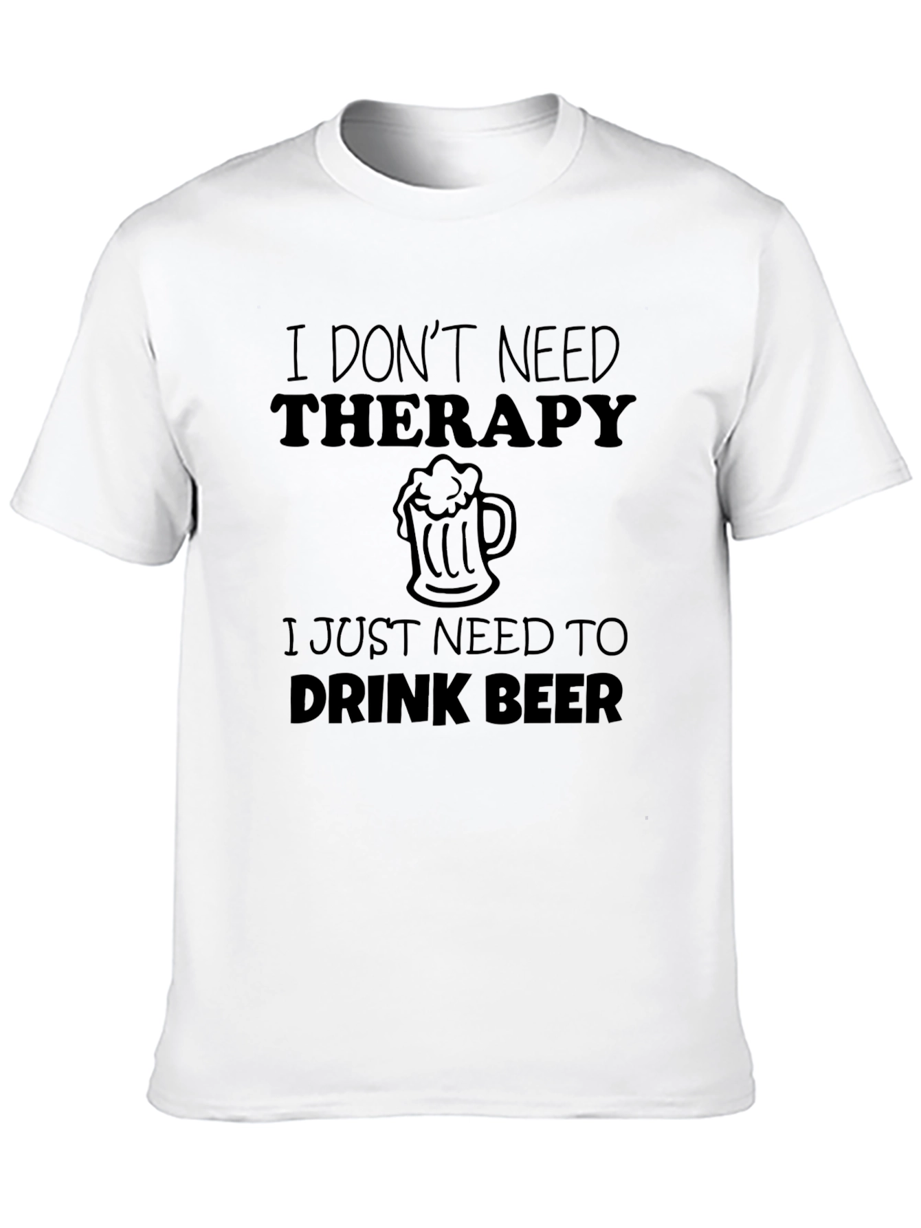 Funny Beer Therapy T-Shirt - Drink Beer Graphic Tee