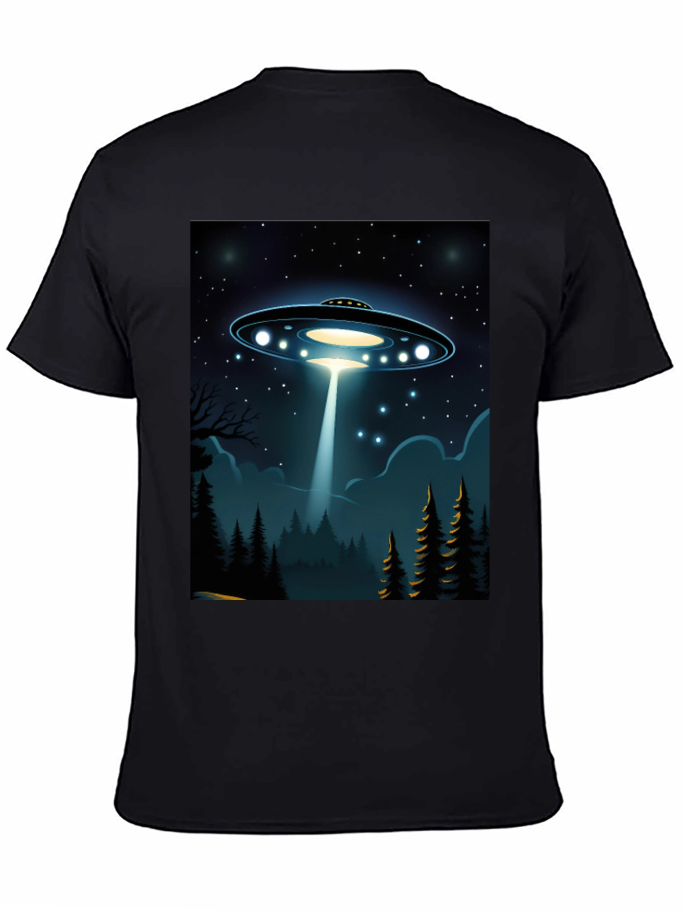UFO Abduction Graphic Tee - Sci-Fi Mens T-Shirt