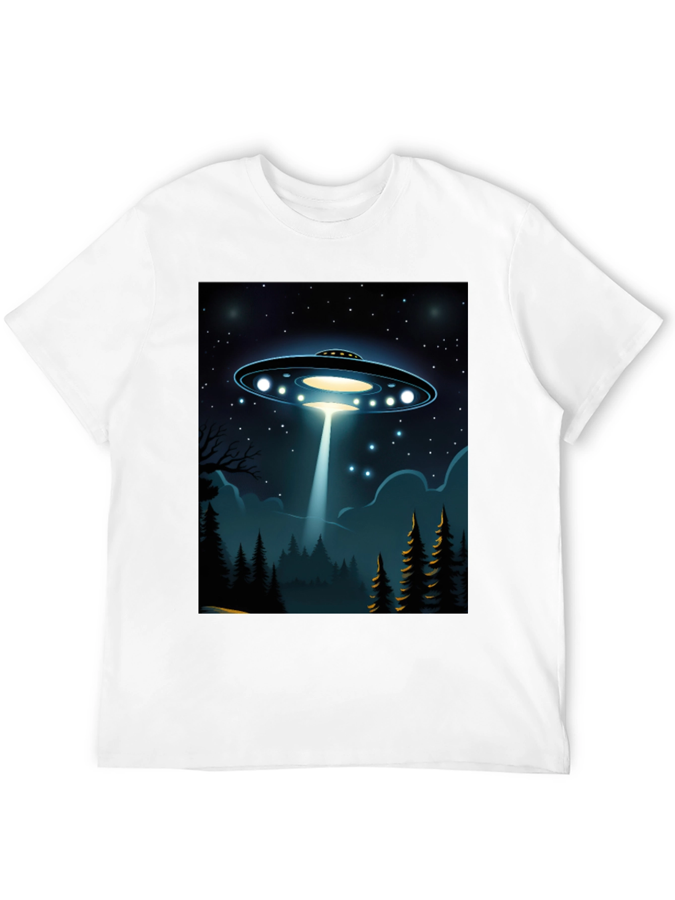 UFO Abduction Graphic Tee - Sci-Fi Mens T-Shirt