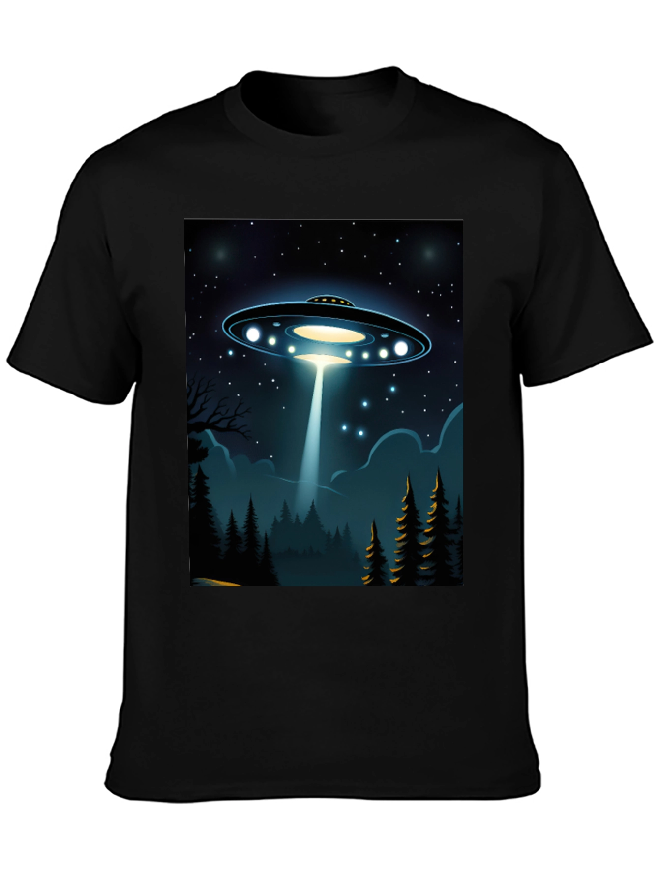 UFO Abduction Graphic Tee - Sci-Fi Mens T-Shirt
