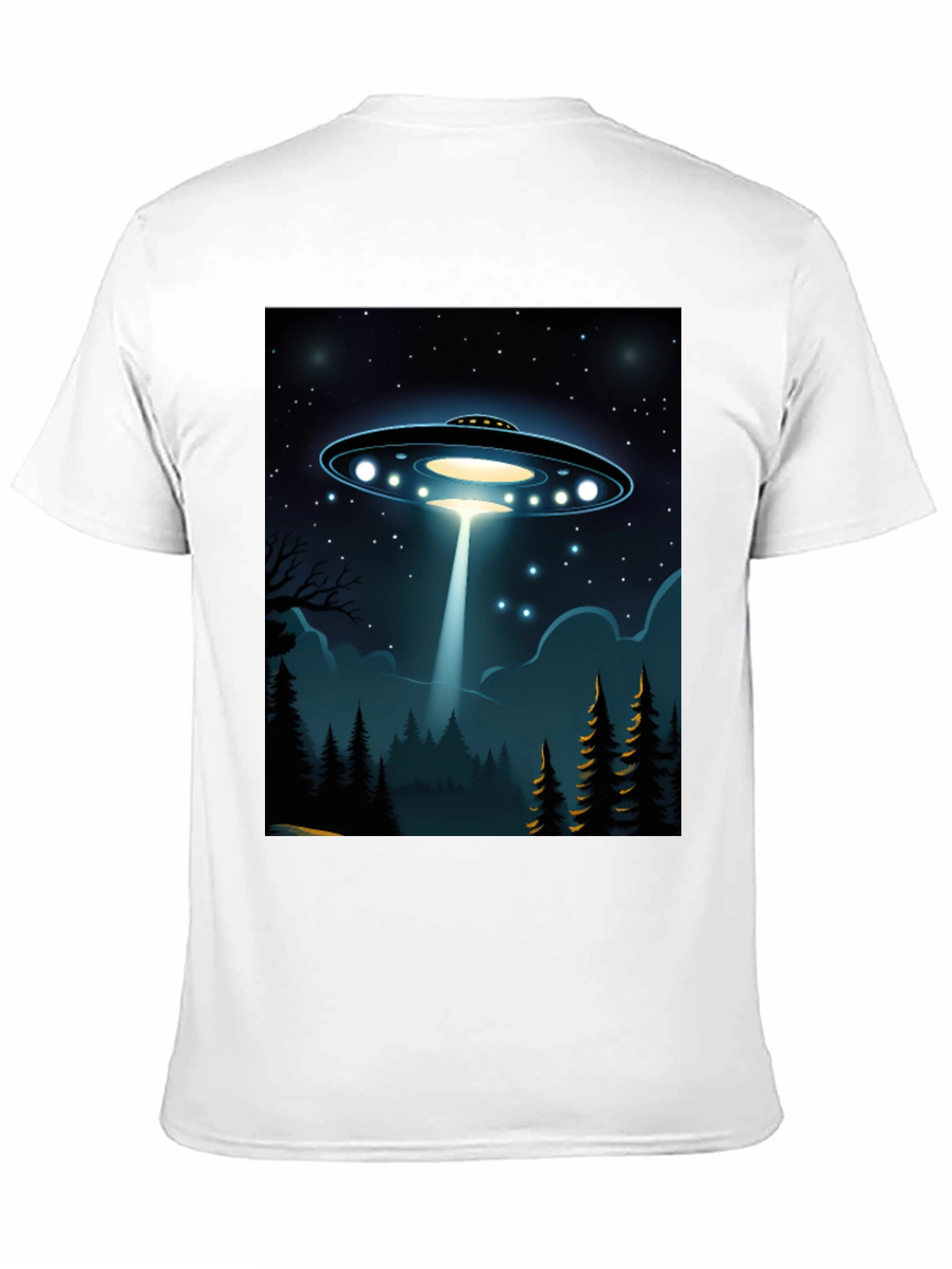 UFO Abduction Graphic Tee - Sci-Fi Mens T-Shirt