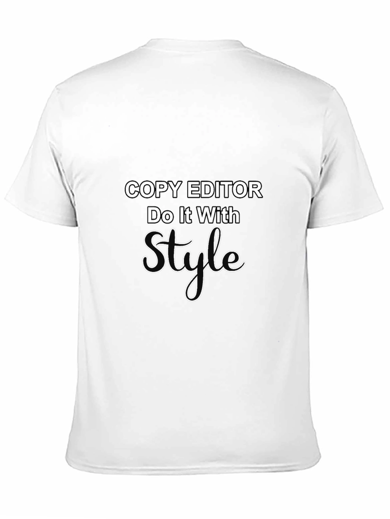 Copy Editor Style Tee - Black Cotton Blend