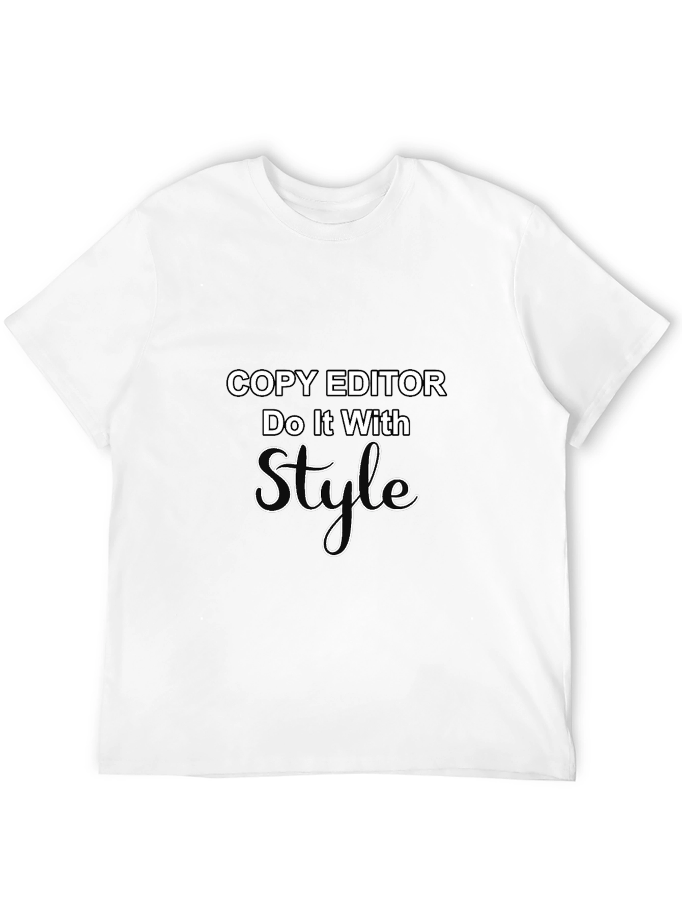 Copy Editor Style Tee - Black Cotton Blend