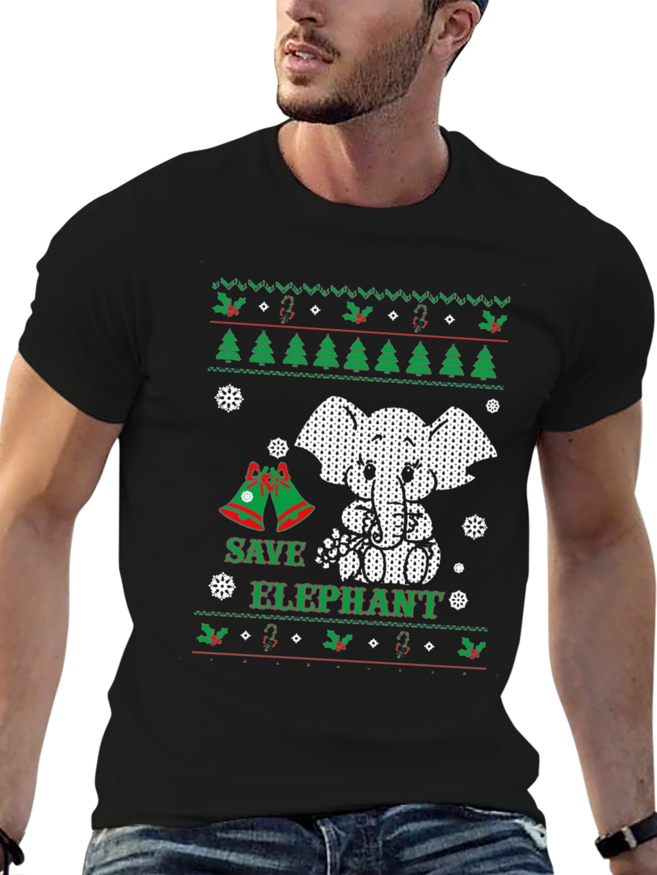 Save Elephant Holiday T-Shirt