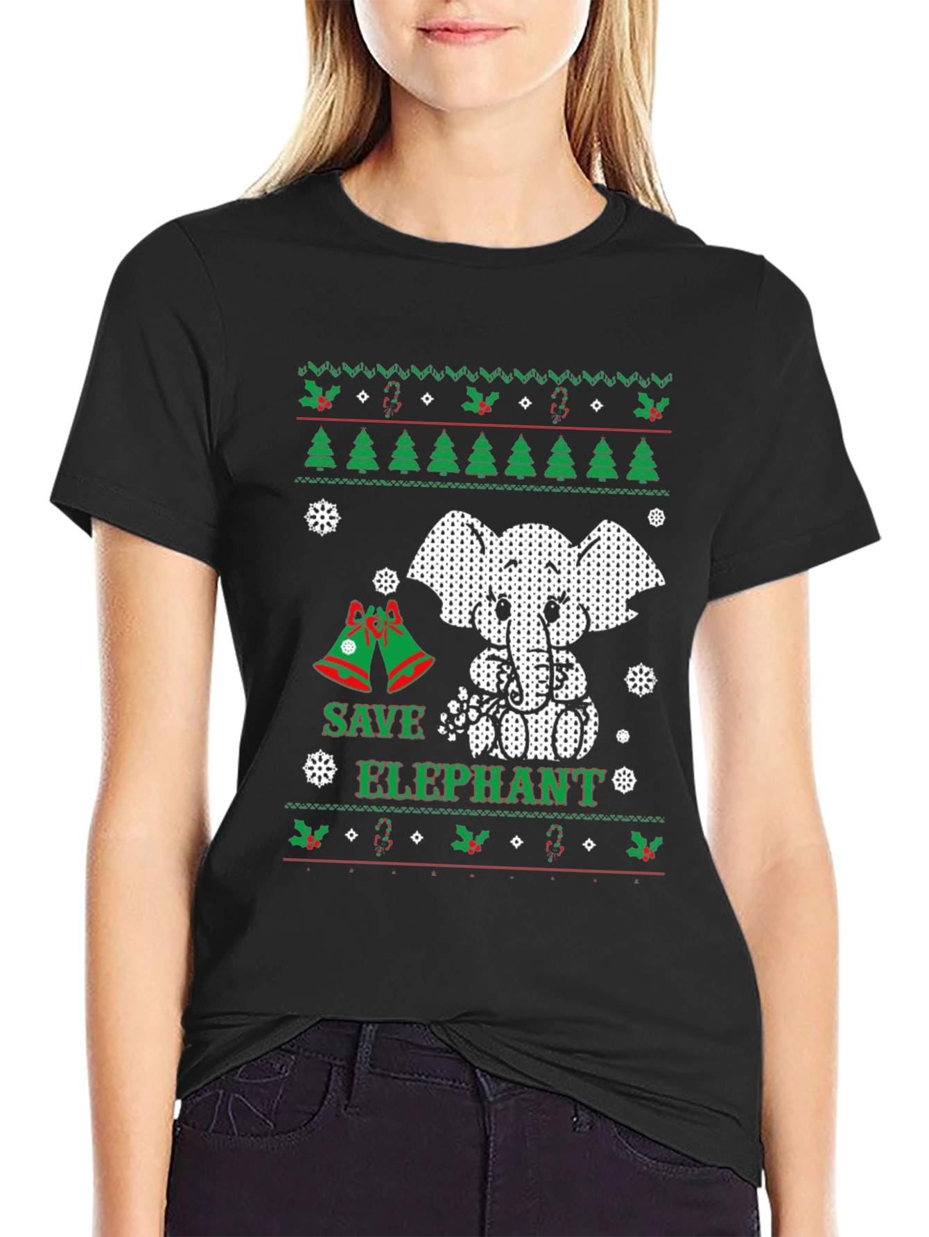 Save Elephant Holiday T-Shirt