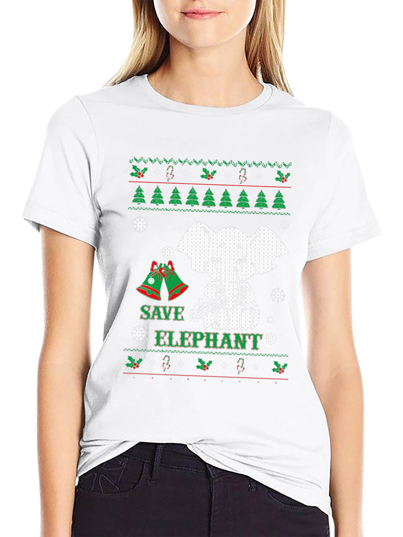 Save Elephant Holiday T-Shirt