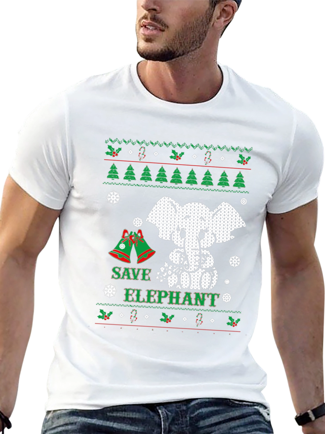 Save Elephant Holiday T-Shirt