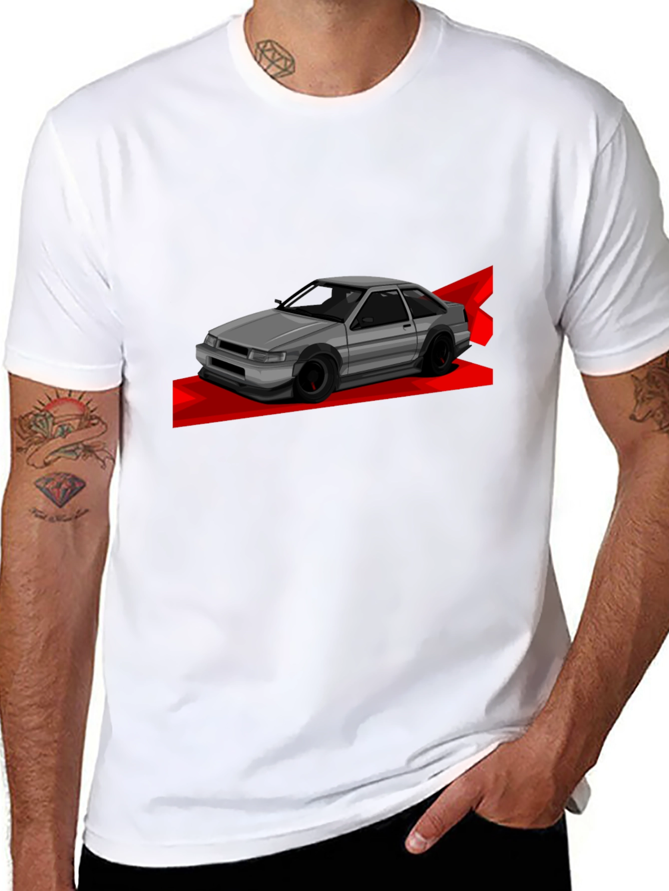 JDM Car Graphic T-Shirt - Black Cotton Tee