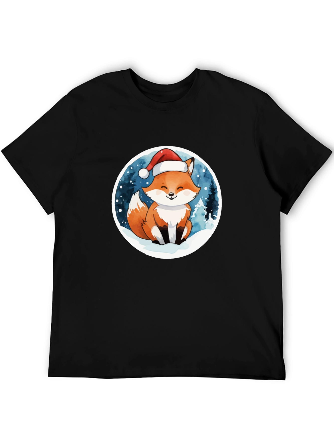 Festive Fox Graphic Tee - Holiday Cheer