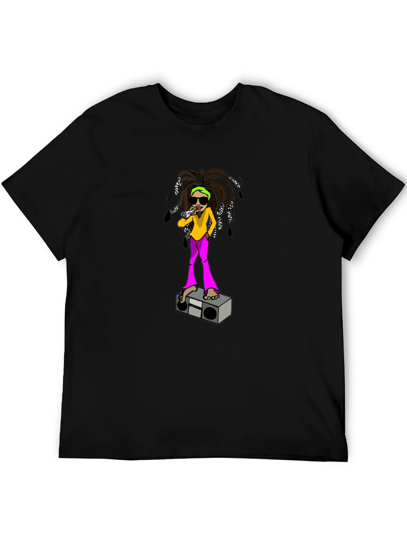 Rasta Cartoon Graphic Tee - Cool Casual Style