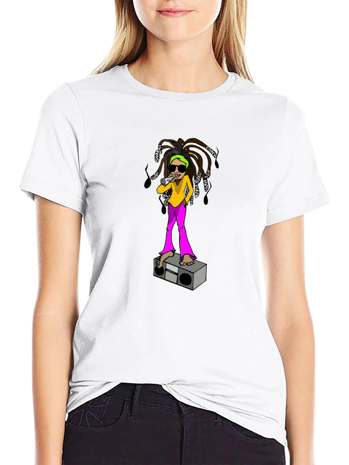 Rasta Cartoon Graphic Tee - Cool Casual Style