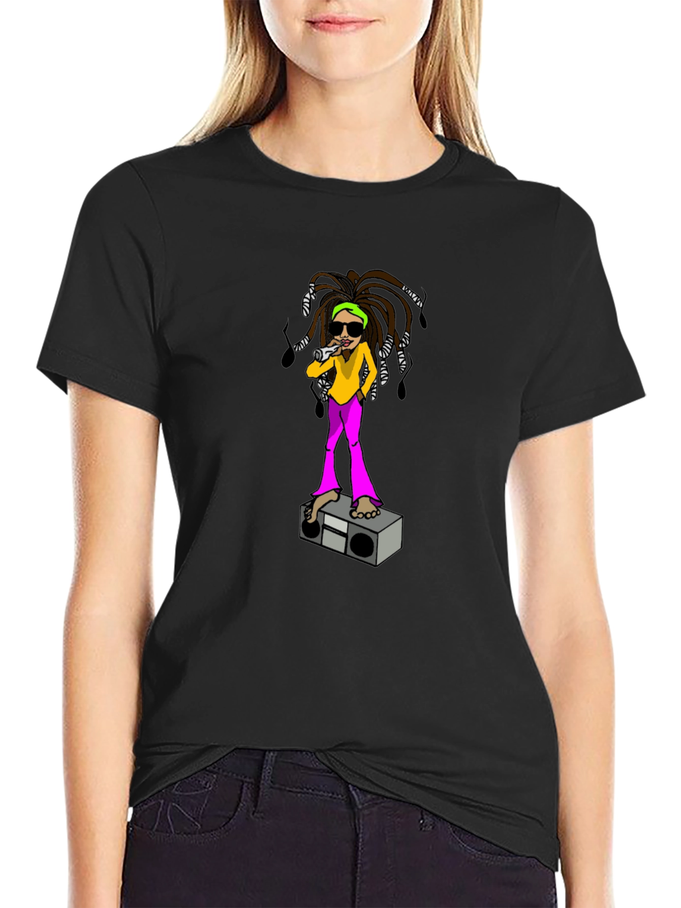 Rasta Cartoon Graphic Tee - Cool Casual Style