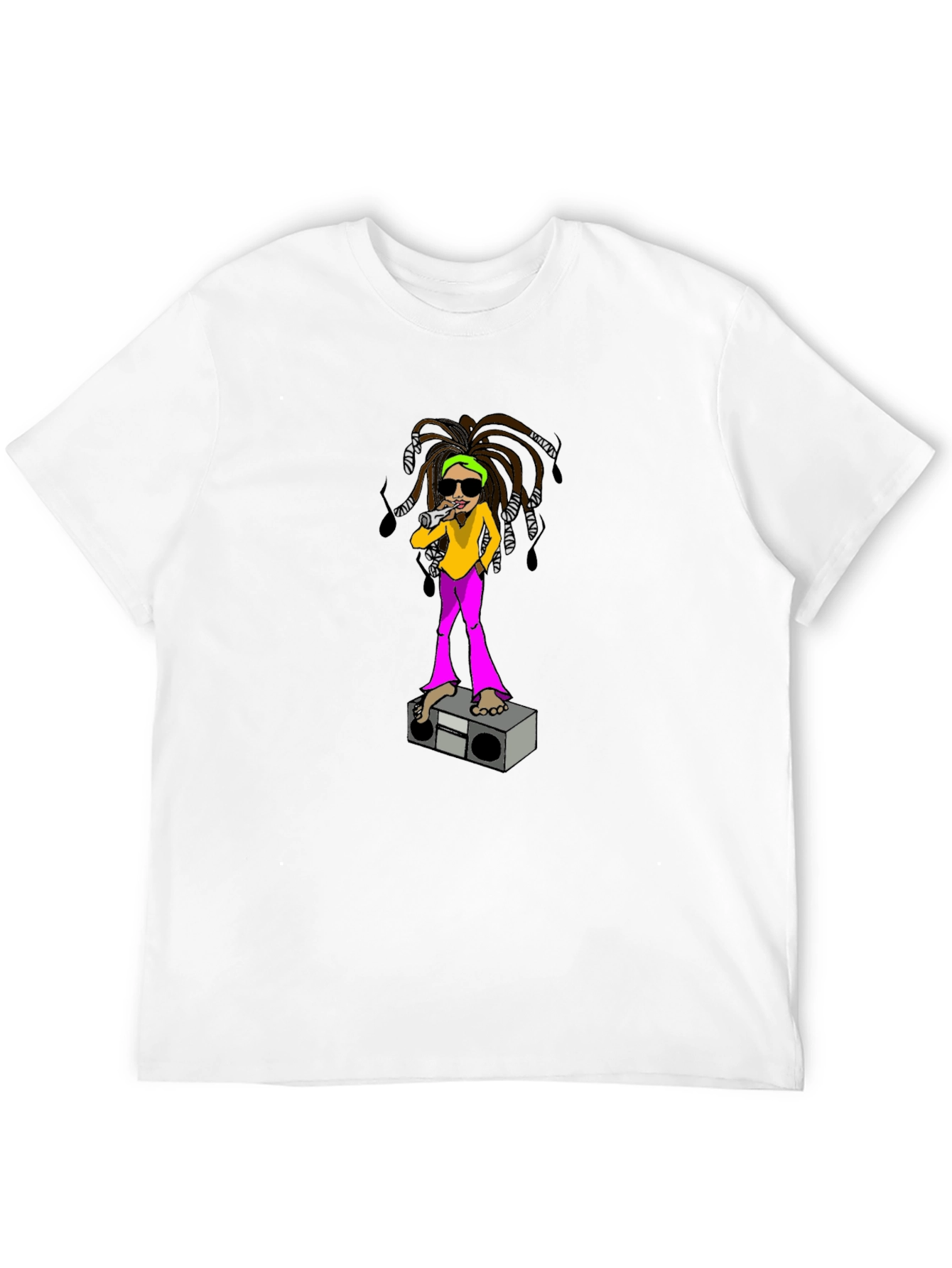 Rasta Cartoon Graphic Tee - Cool Casual Style