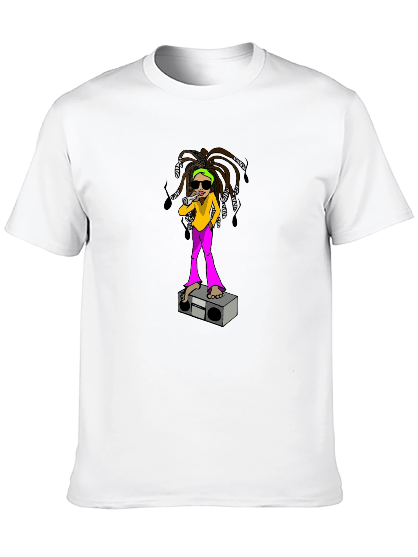 Rasta Cartoon Graphic Tee - Cool Casual Style