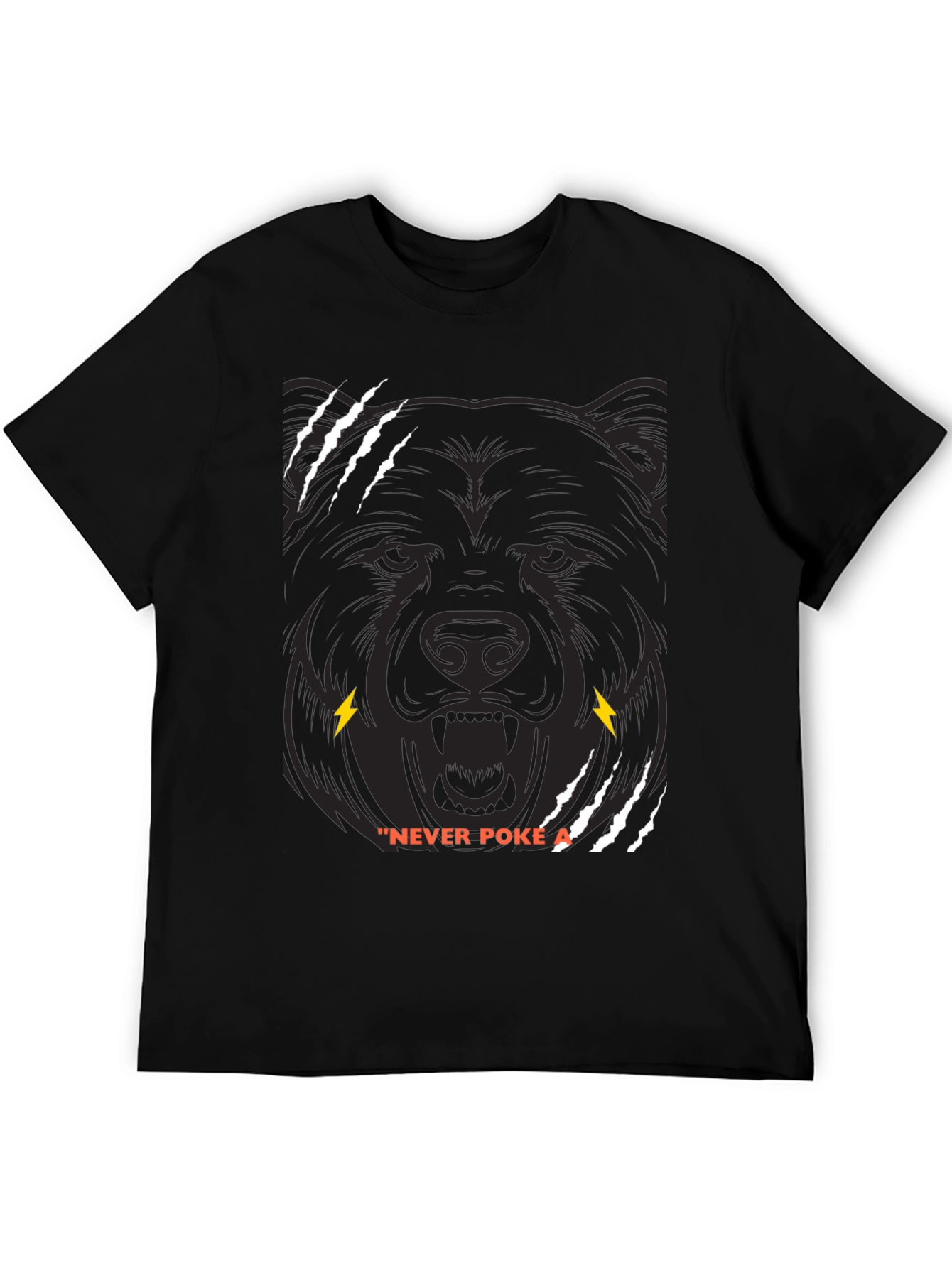 Bear Claw Graphic T-Shirt - Never Poke the Bear