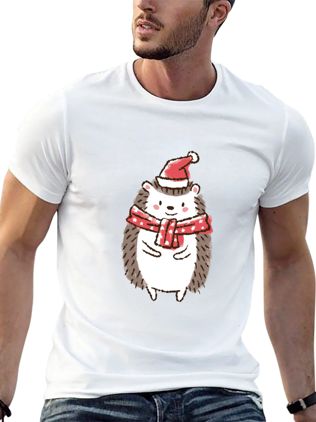 Holiday Hedgehog Tee - Festive Christmas Shirt