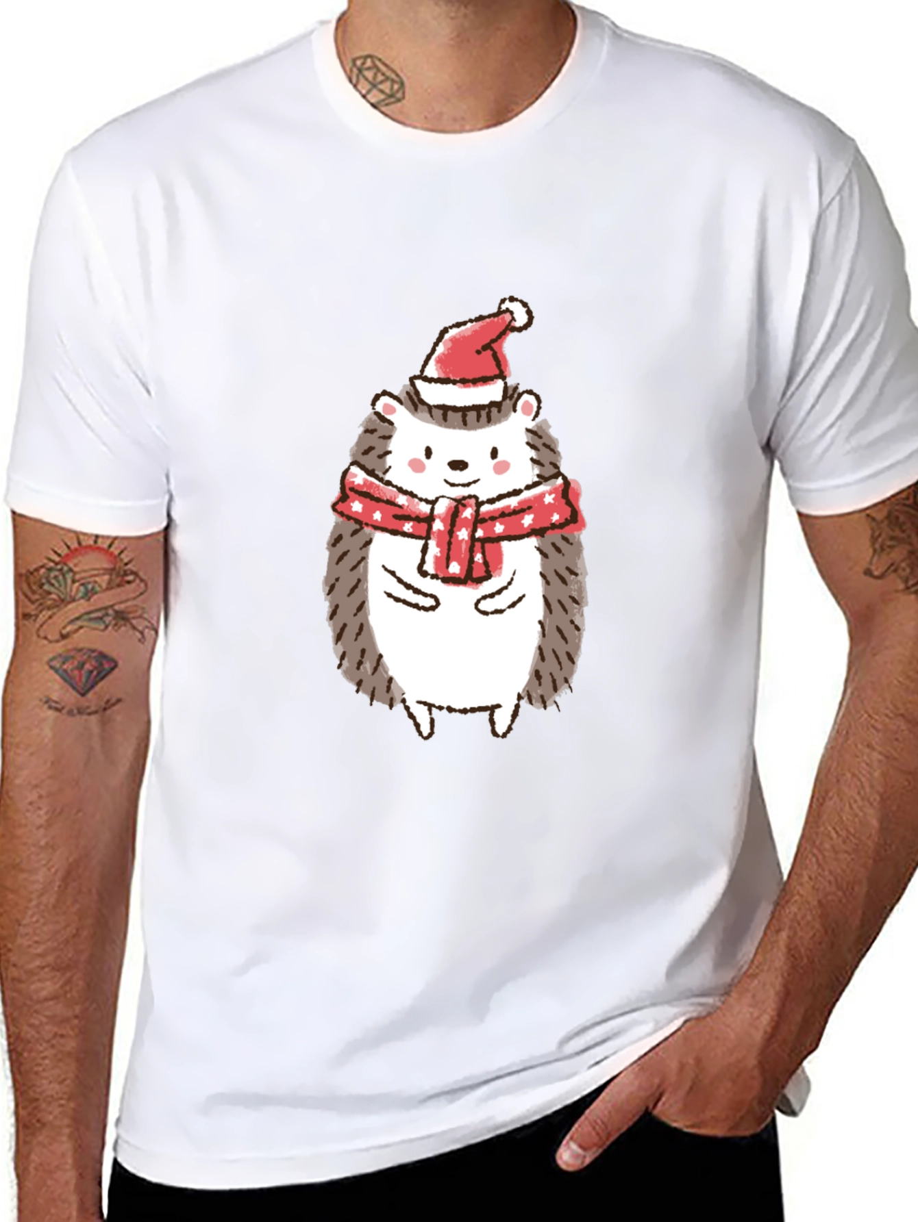 Holiday Hedgehog Tee - Festive Christmas Shirt