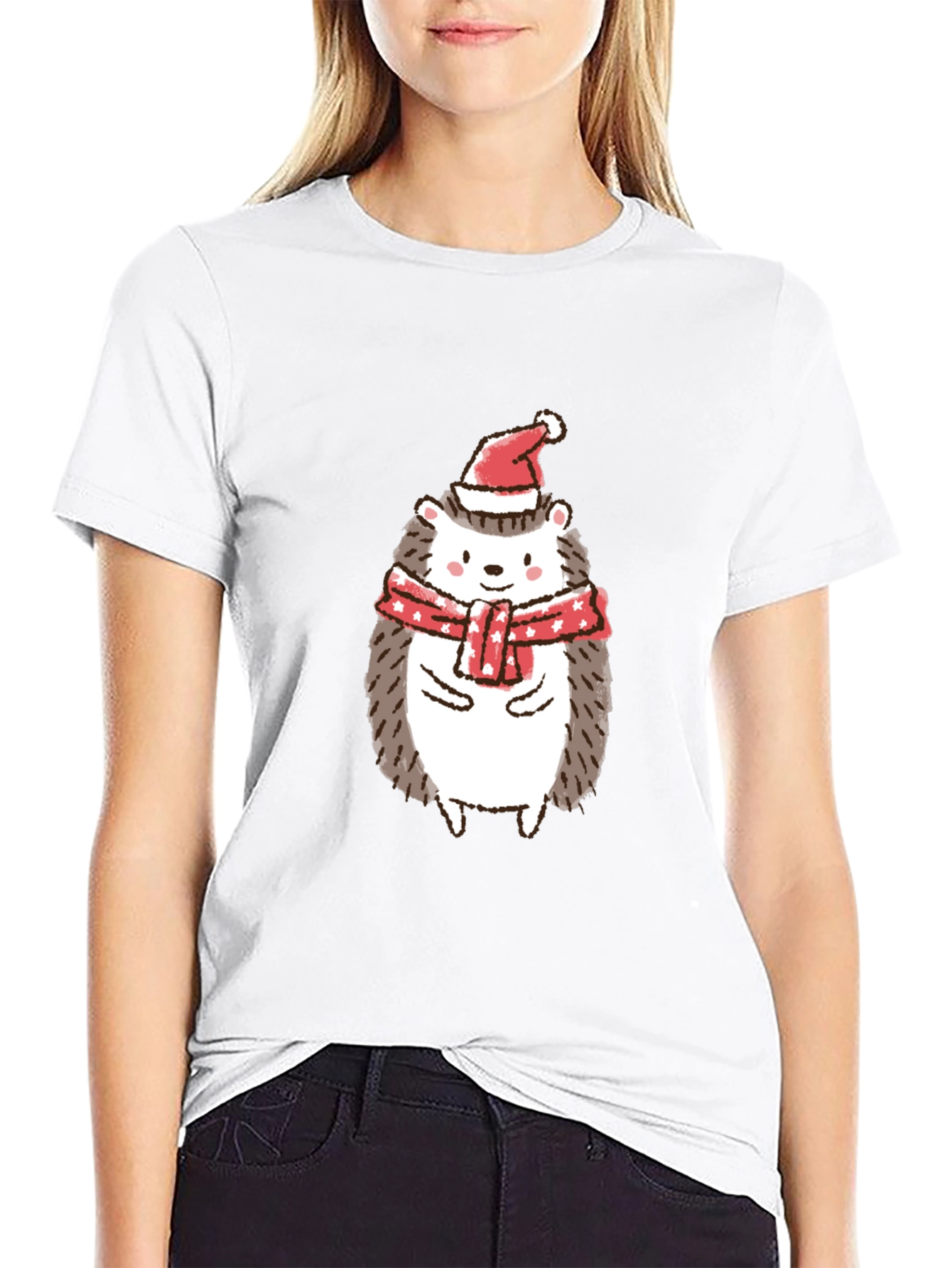 Holiday Hedgehog Tee - Festive Christmas Shirt