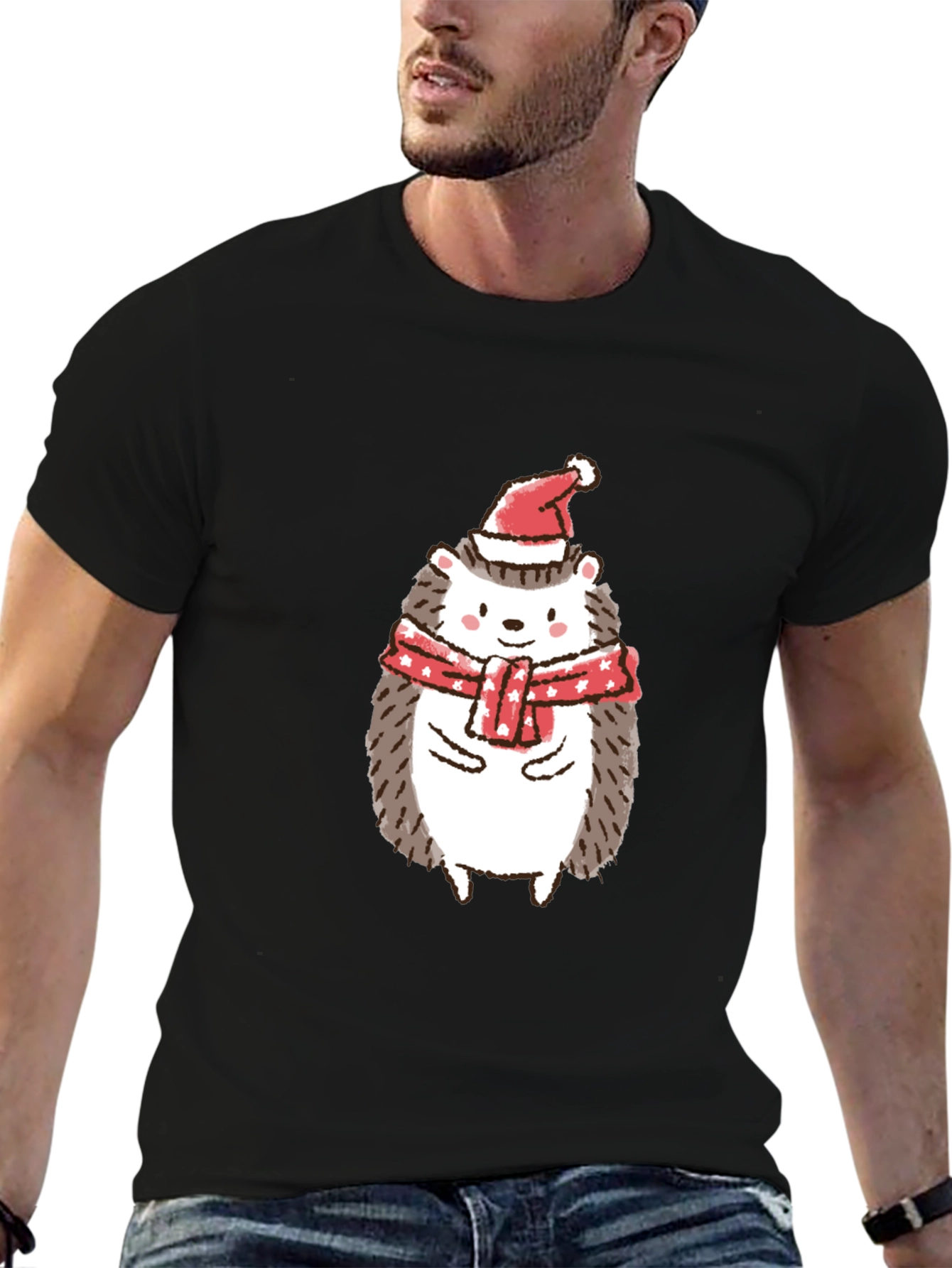 Holiday Hedgehog Tee - Festive Christmas Shirt