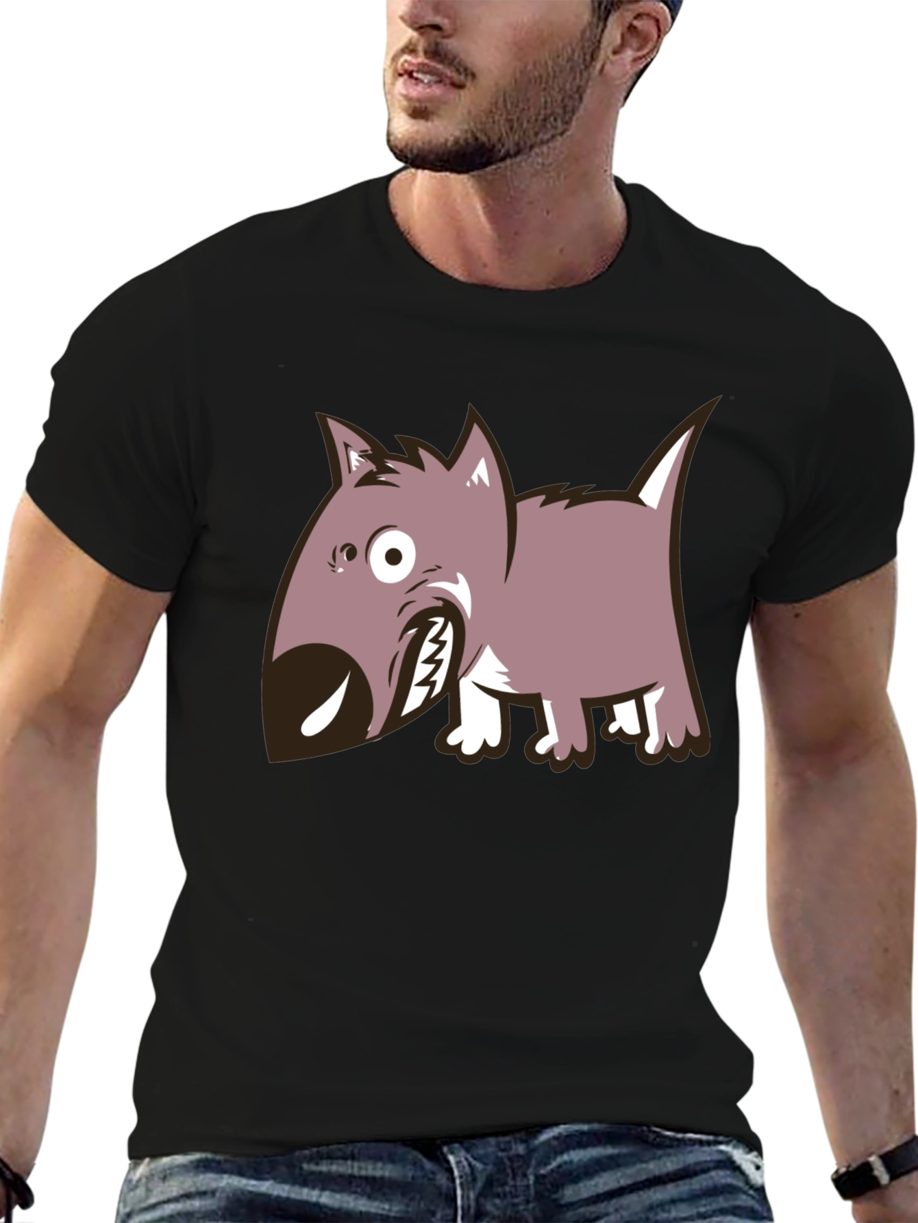 Cartoon Dog Graphic T-Shirt - Fun & Unique Style