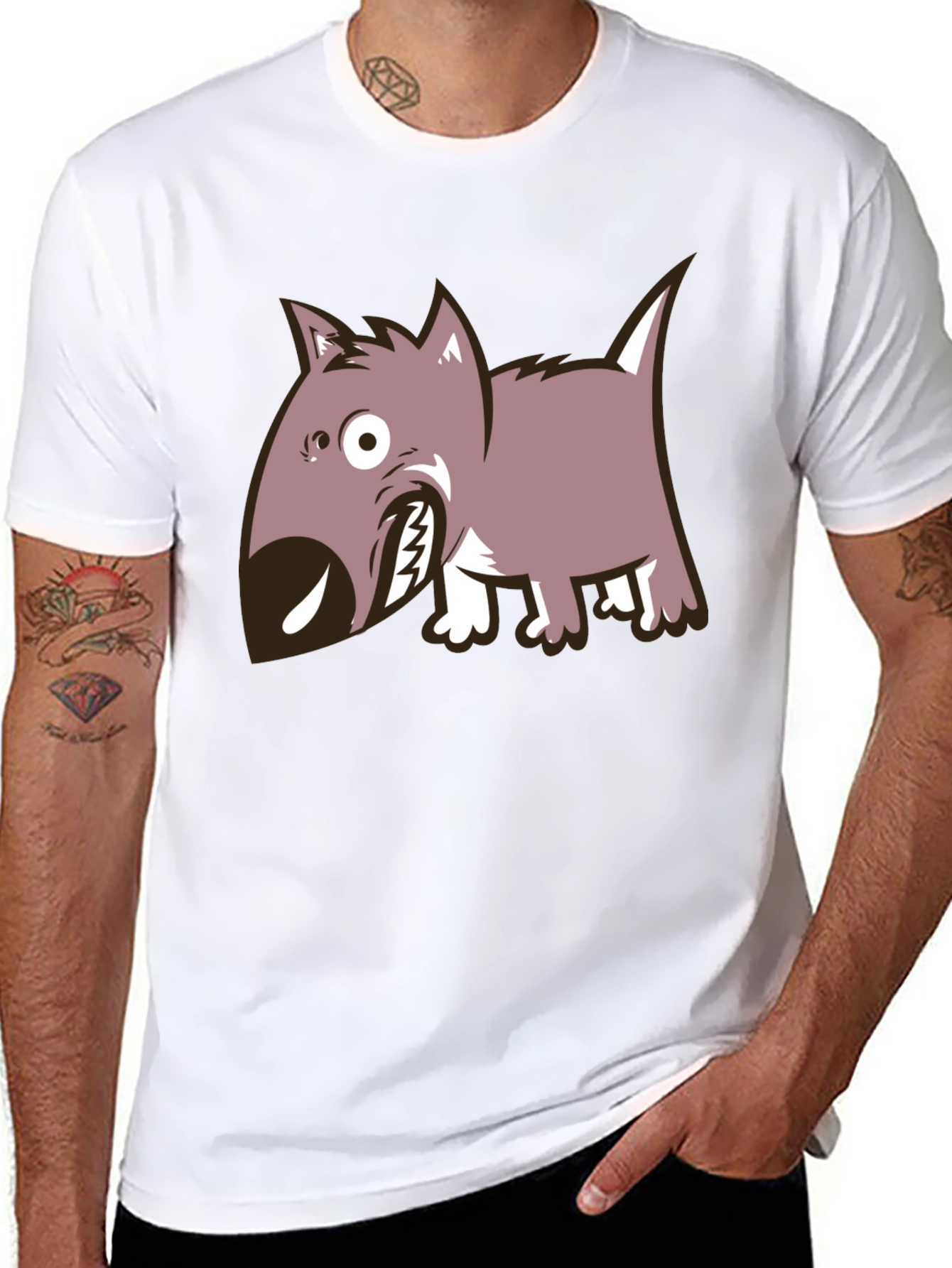 Cartoon Dog Graphic T-Shirt - Fun & Unique Style