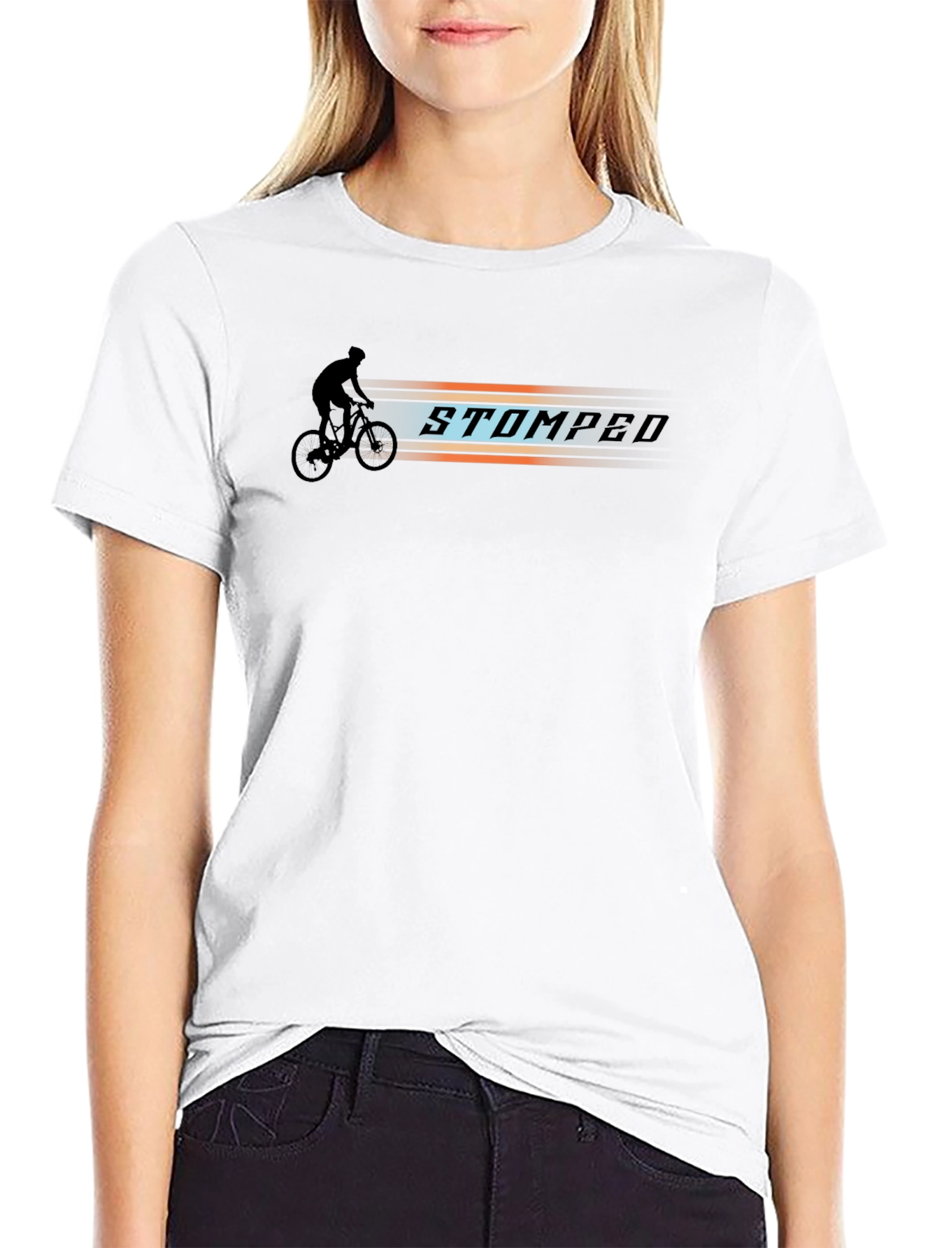 Stomped Bike Rider Graphic Tee